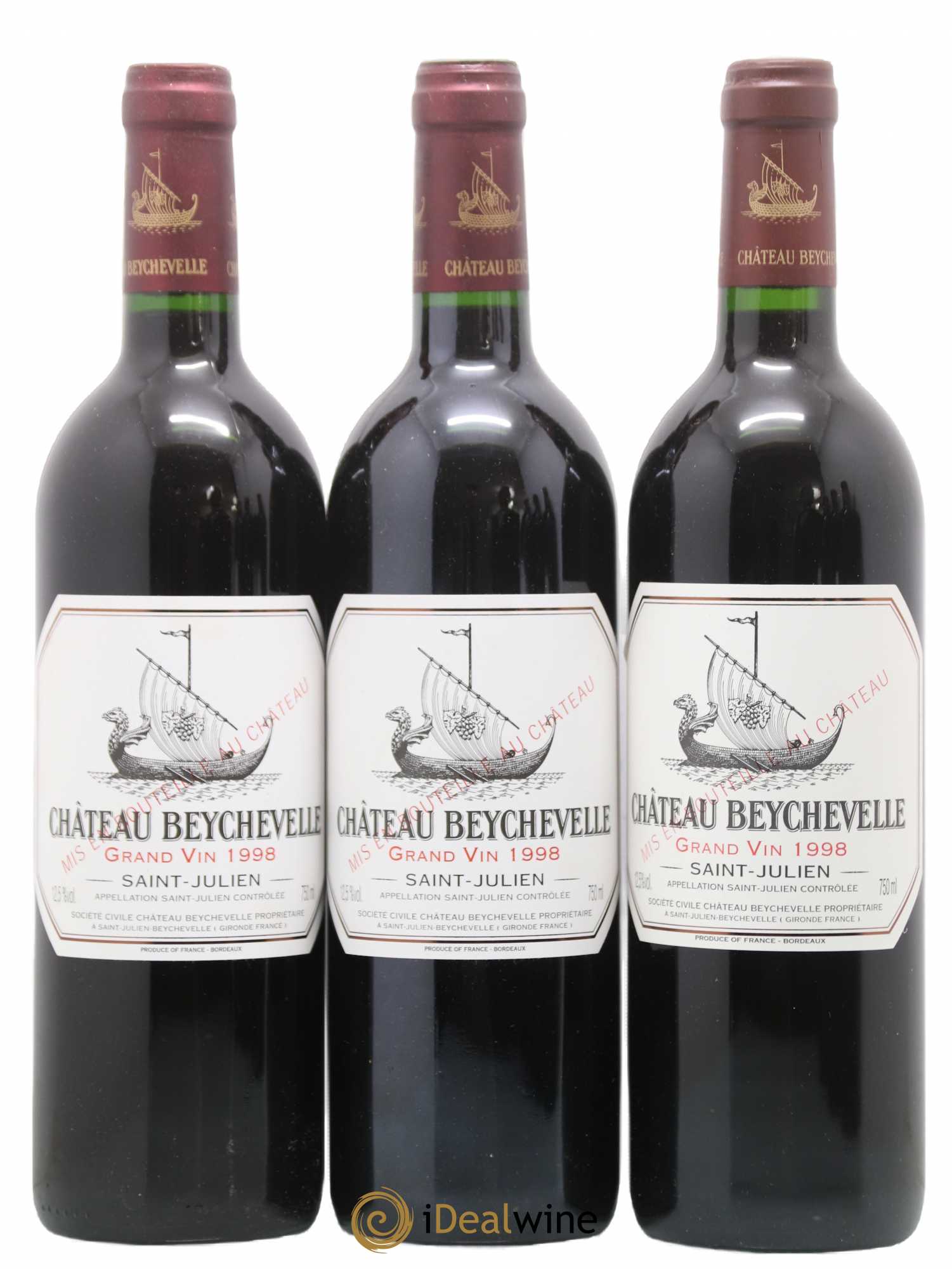 Château Beychevelle 4ème Grand Cru Classé 1998 - Lot de 6 bouteilles - 1