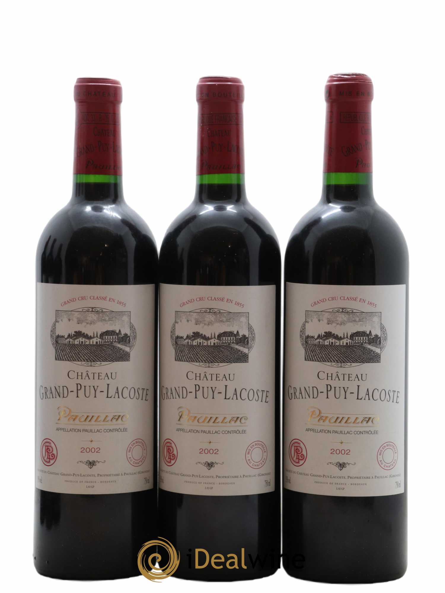 Château Grand Puy Lacoste 5ème Grand Cru Classé 2002 - Lot of 6 bottles - 1