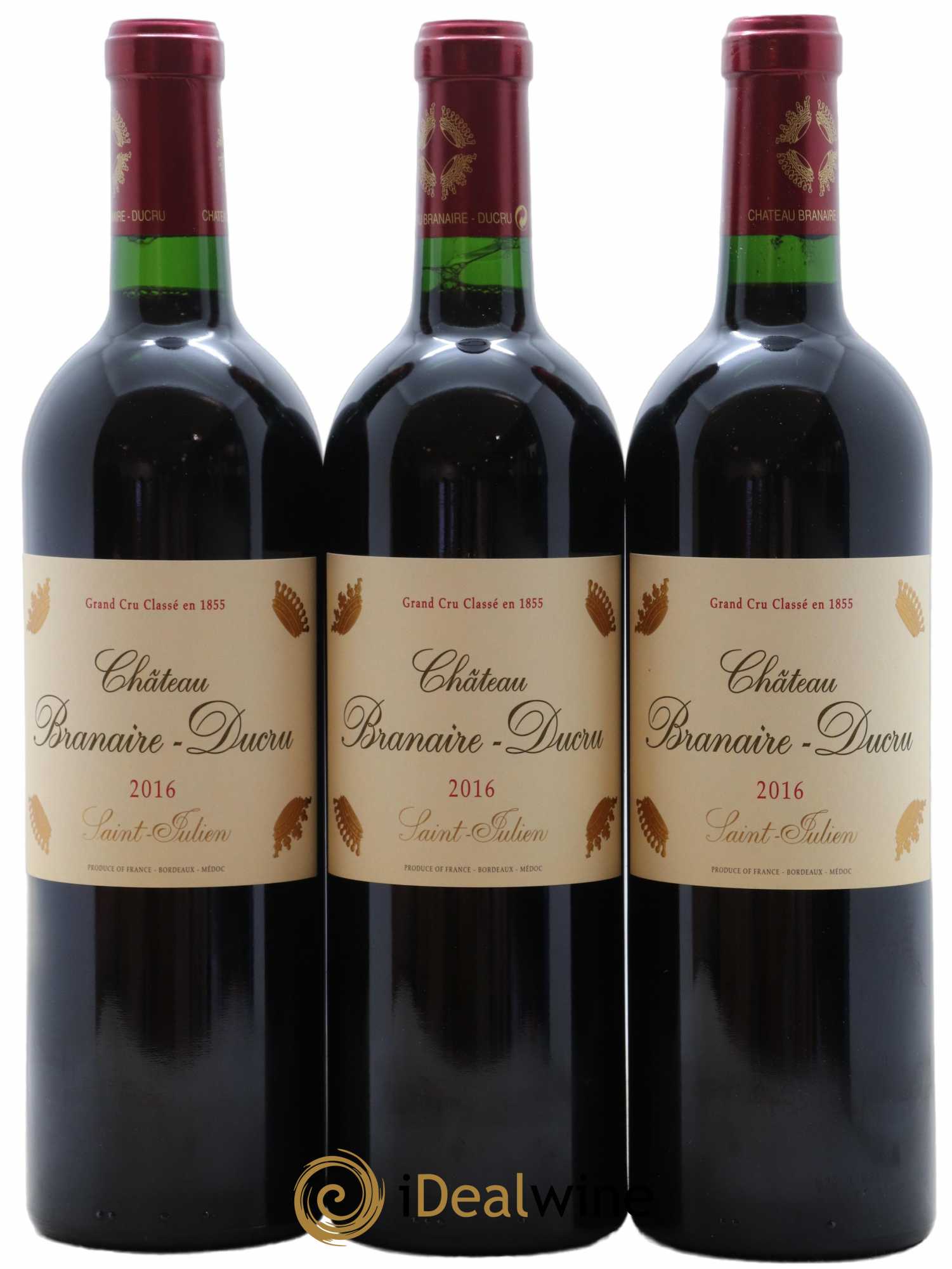 Château Branaire Ducru 4ème Grand Cru Classé 2016 - Lot de 3 bouteilles - 0
