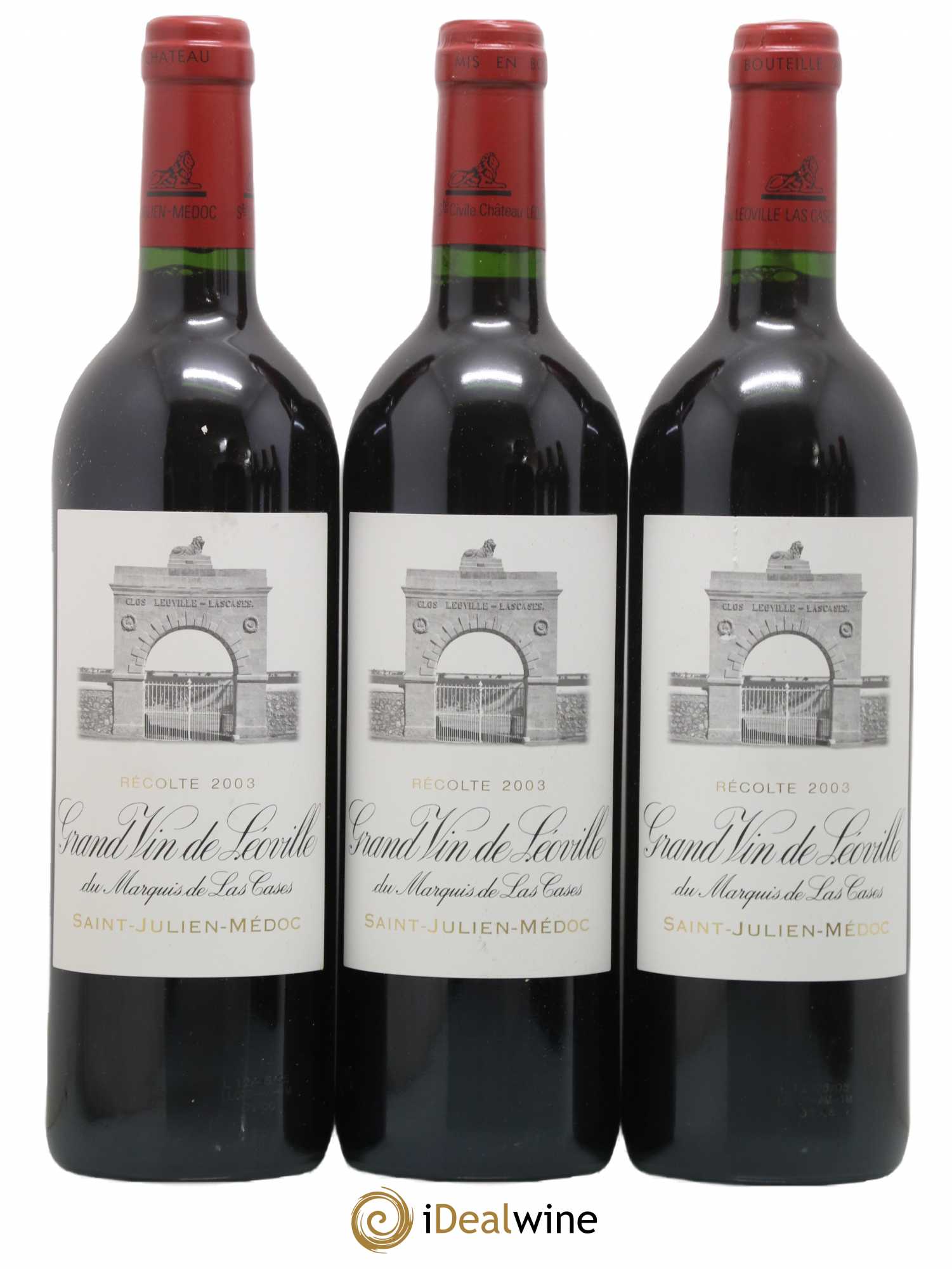 Château Léoville Las Cases 2ème Grand Cru Classé 2003 - Lot de 3 bouteilles - 0
