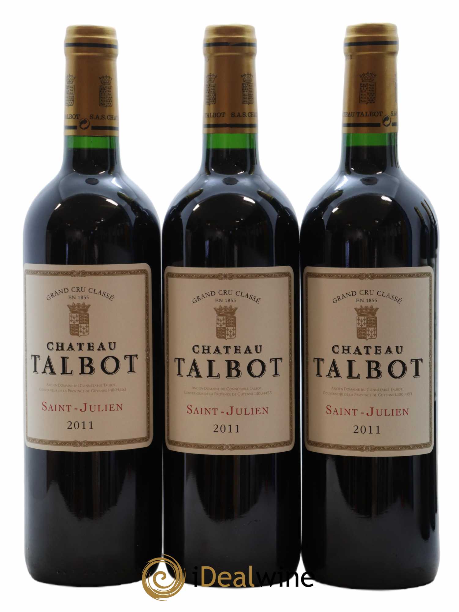 Château Talbot 4ème Grand Cru Classé  2011 - Lot of 12 bottles - 1