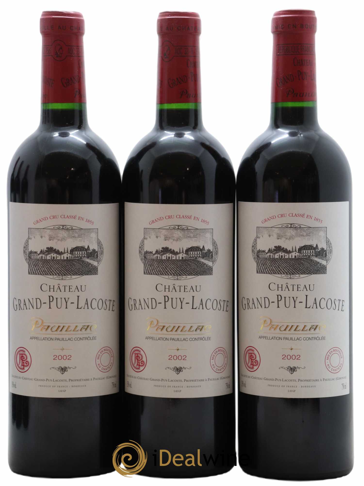Château Grand Puy Lacoste 5ème Grand Cru Classé 2002 - Lot of 6 bottles - 1