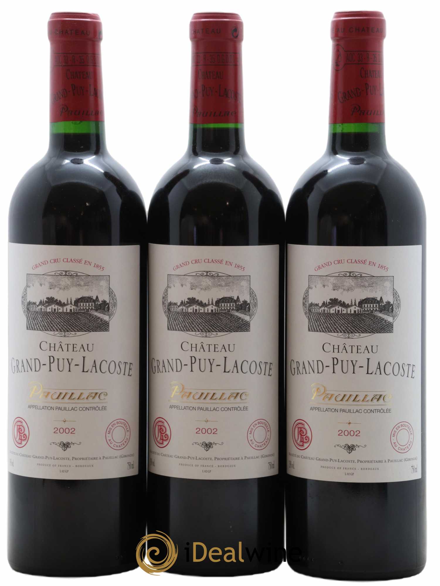 Château Grand Puy Lacoste 5ème Grand Cru Classé 2002 - Lot of 6 bottles - 2