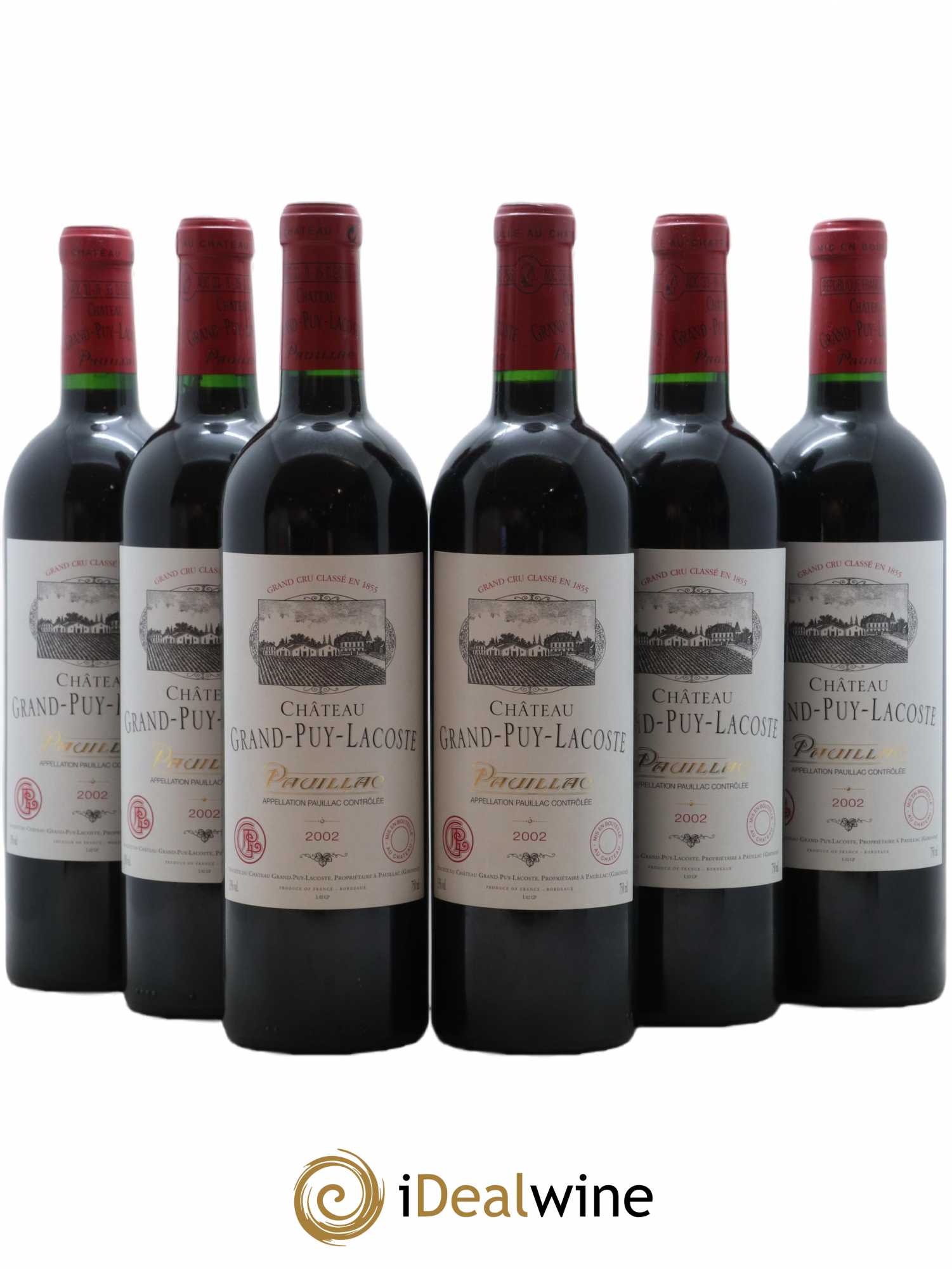 Château Grand Puy Lacoste 5ème Grand Cru Classé 2002 - Lot of 6 bottles - 0