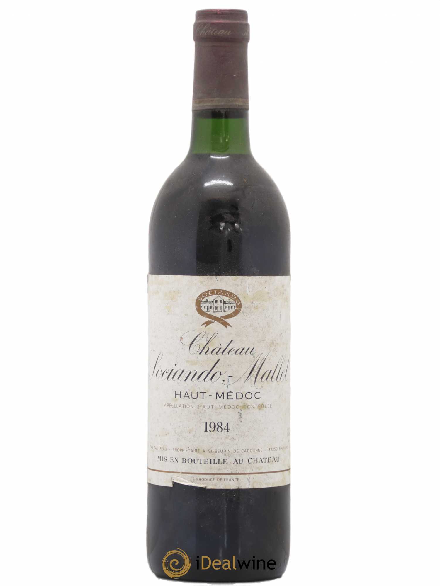 Château Sociando Mallet 1984 - Lot de 1 bouteille - 0