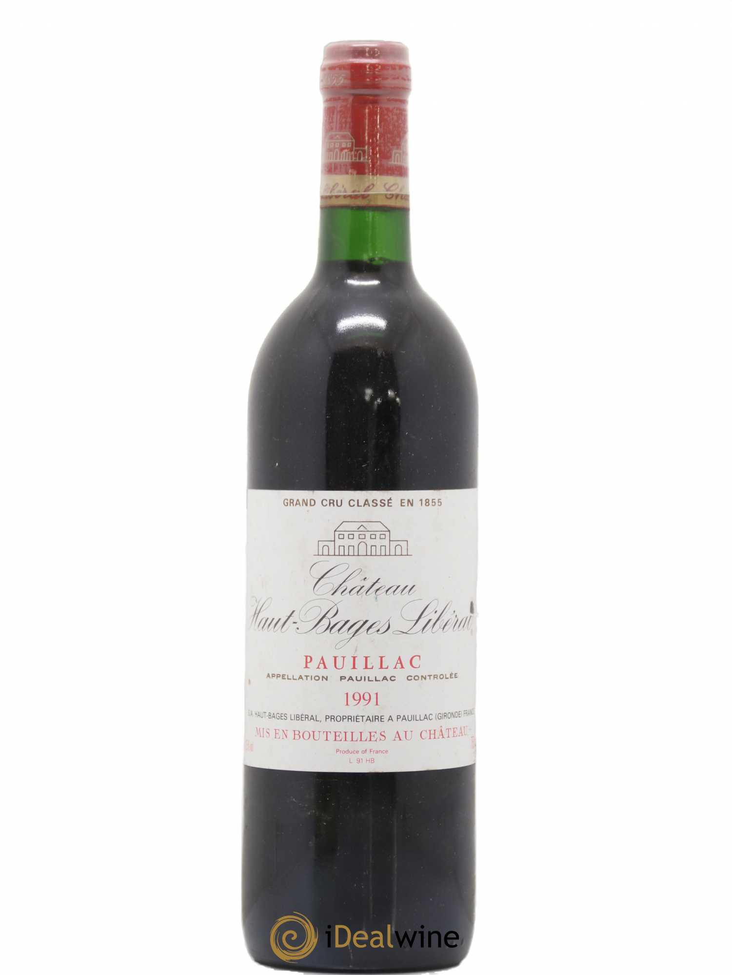 Château Haut Bages Libéral 5ème Grand Cru Classé 1991 - Lot de 1 bouteille - 0