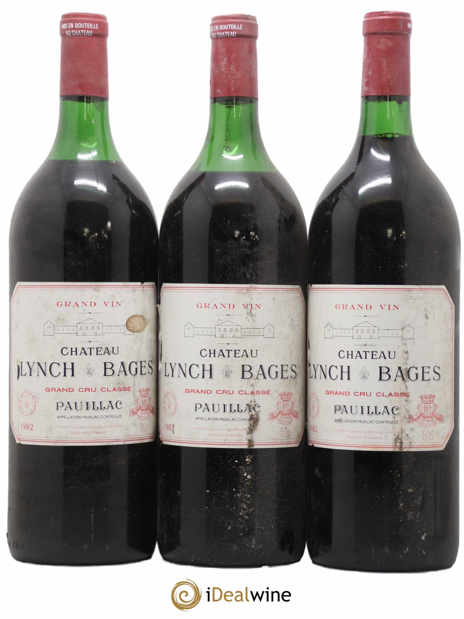 Château Lynch Bages 5ème Grand Cru Classé 1982 - Lot de 3 magnums - 0