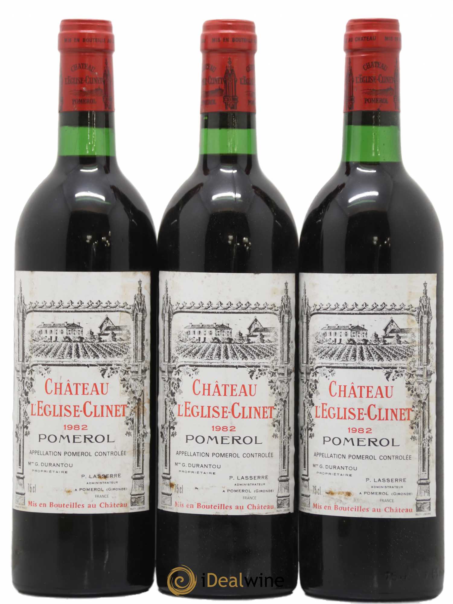 Château l' Église Clinet 1982 - Lot de 3 bouteilles - 0