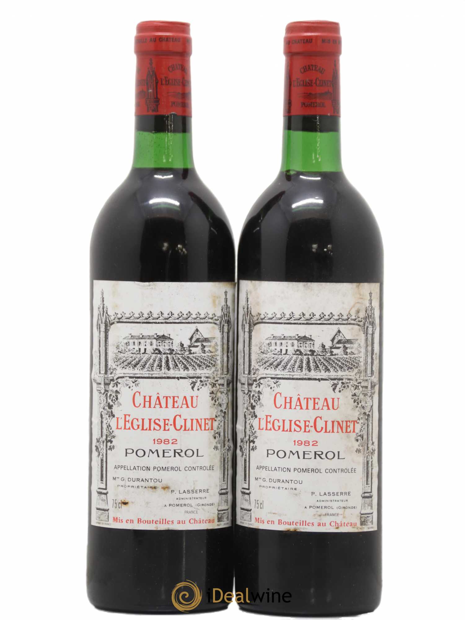 Château l' Église Clinet 1982 - Lot de 2 bouteilles - 0