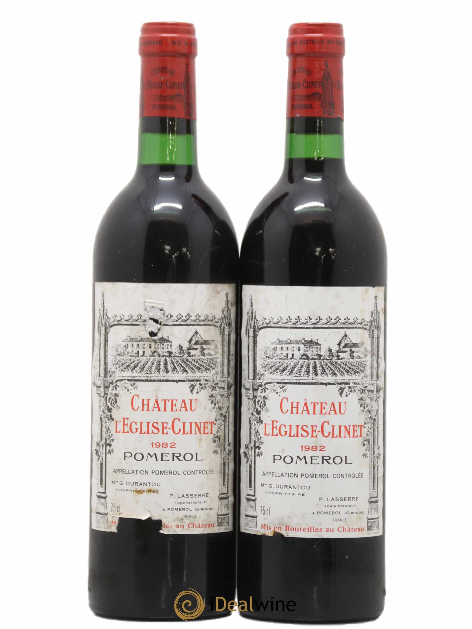 Château l' Église Clinet 1982 - Lot de 2 bouteilles - 0