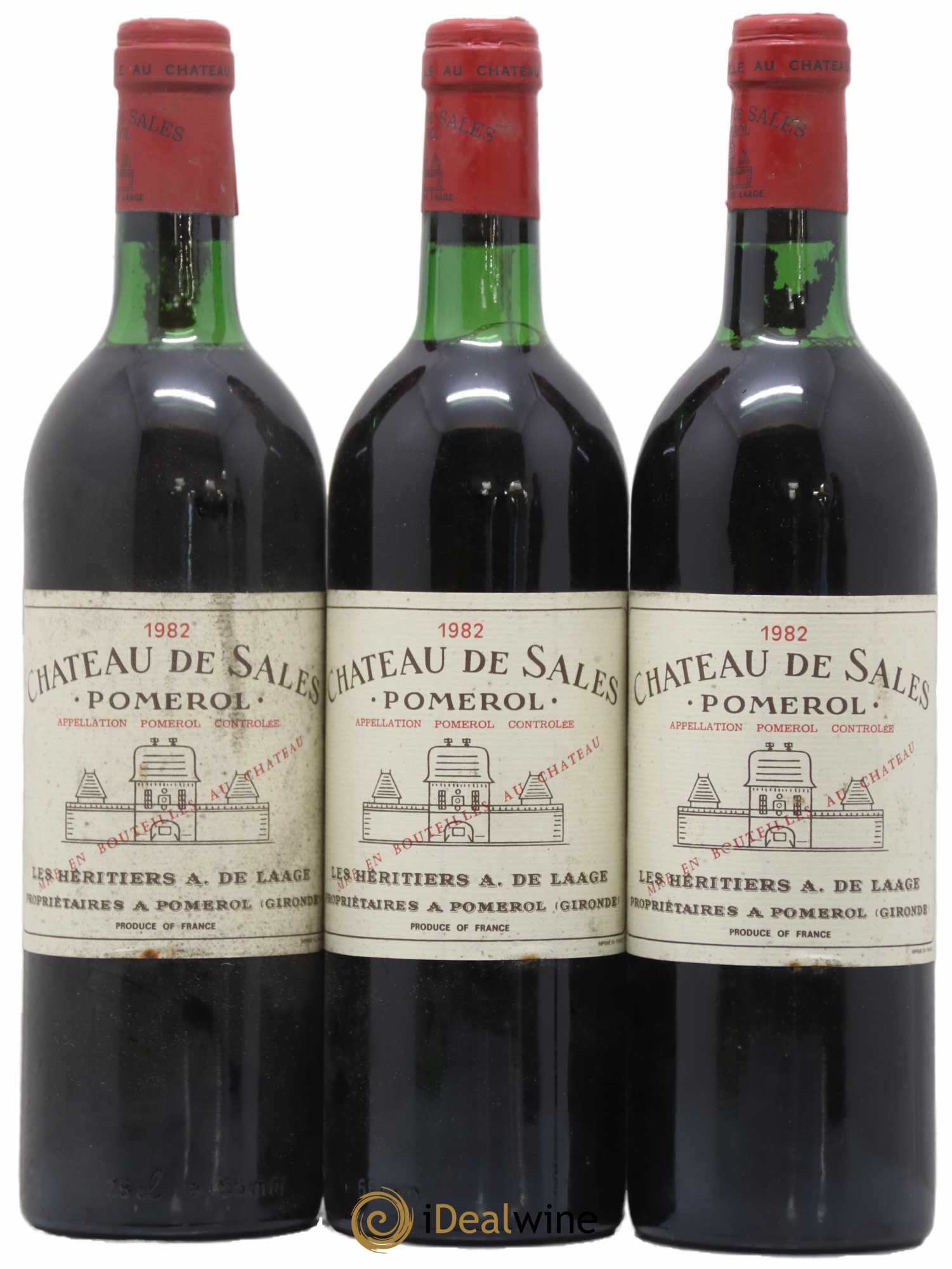 Château de Sales 1982 - Lot de 3 bouteilles - 0