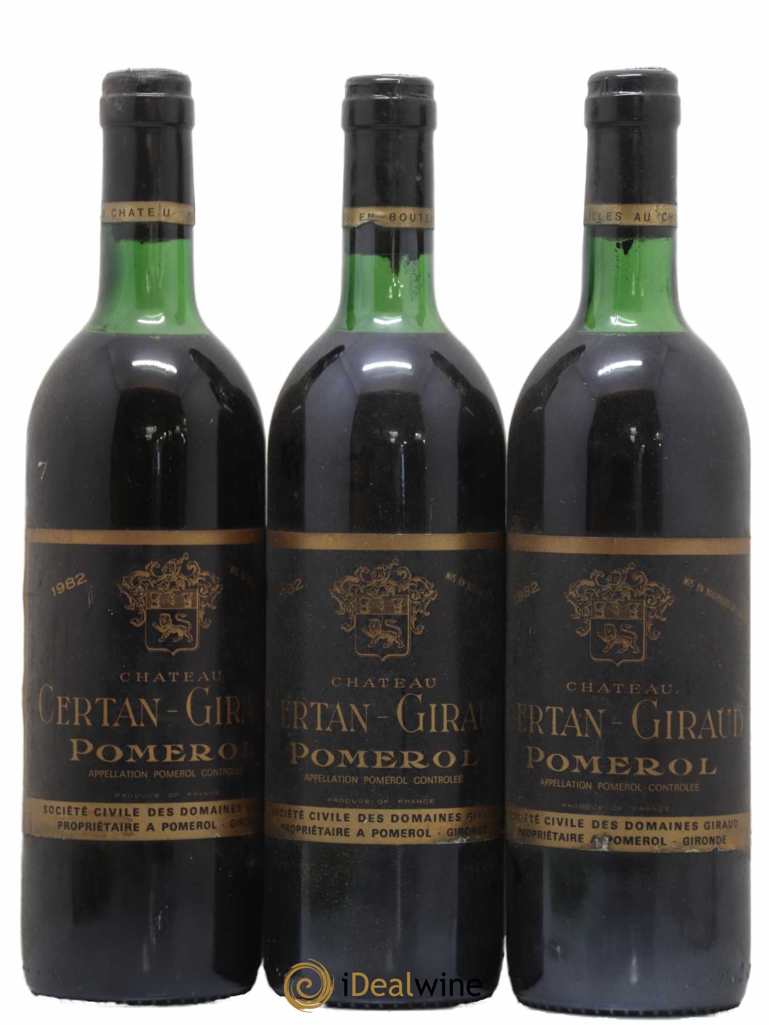 Château Certan Giraud 1982 - Lot de 3 bouteilles - 0
