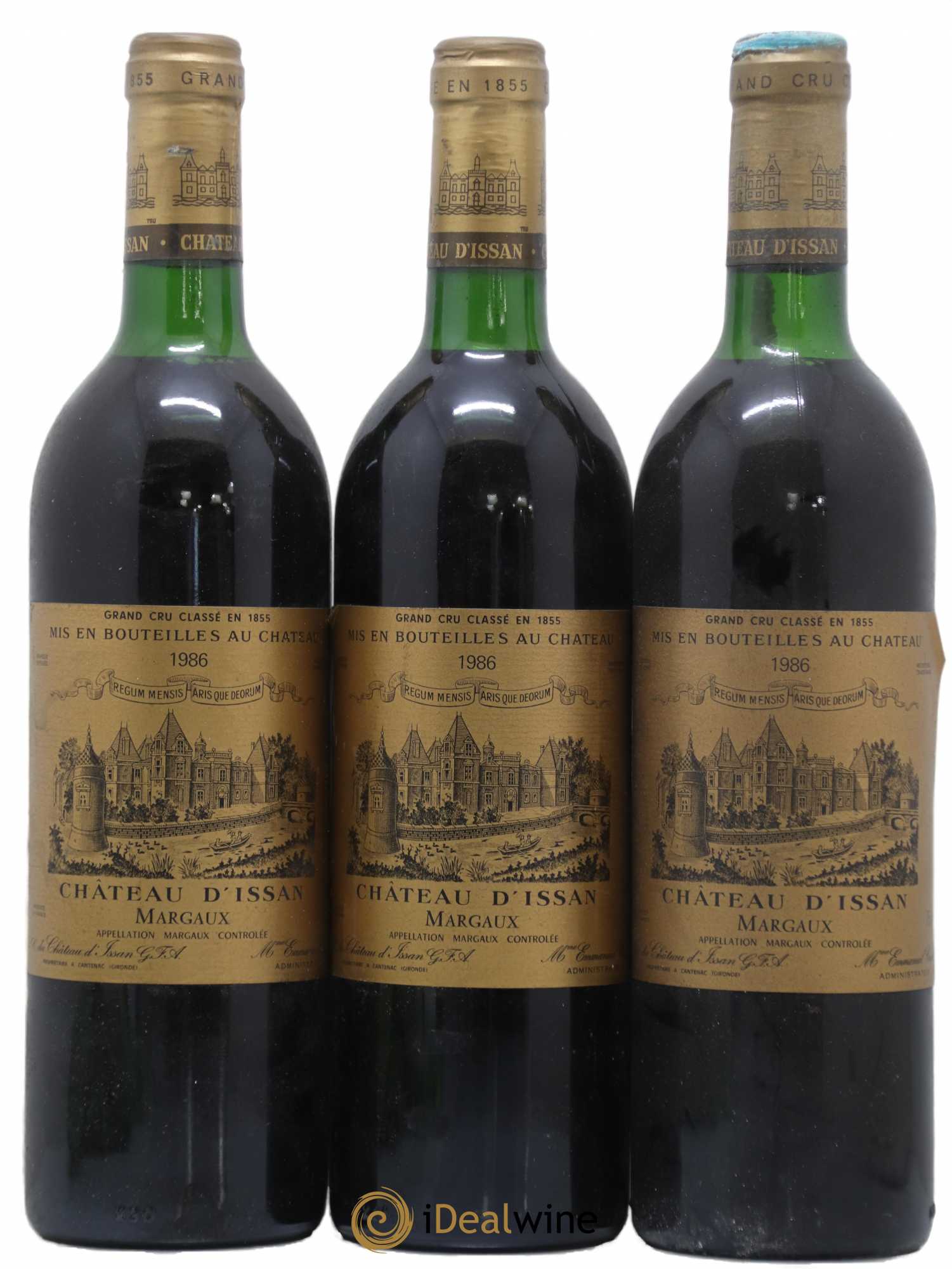Château d'Issan 3ème Grand Cru Classé 1986 - Lot de 3 bouteilles - 0