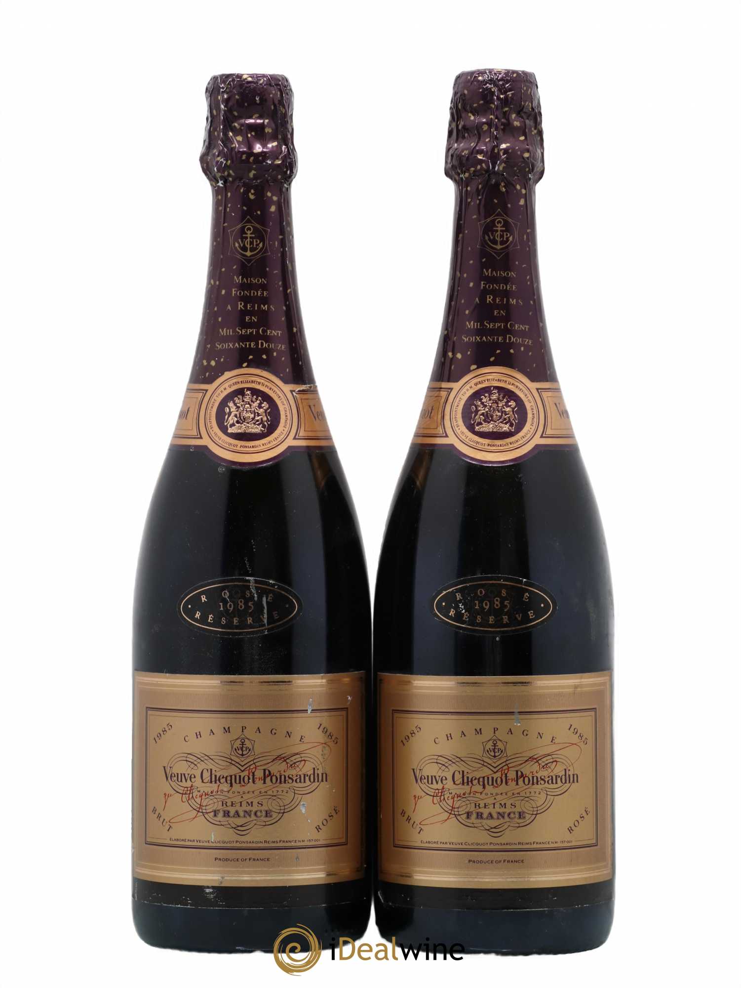 Vintage Rosé Veuve Clicquot Brut Réserve 1985 - Lot de 2 bouteilles - 0