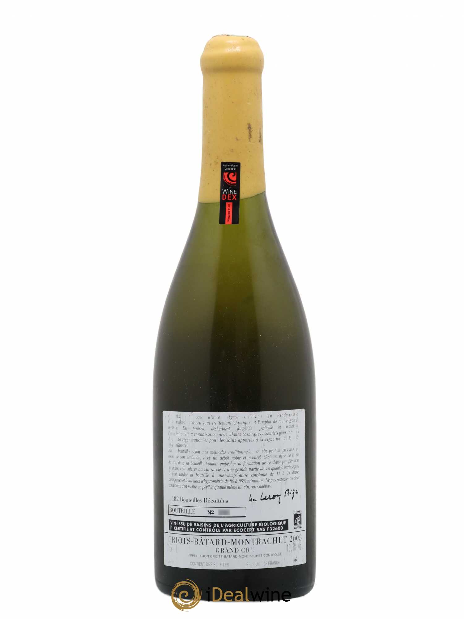 Criots-Bâtard-Montrachet Grand Cru d'Auvenay (Domaine) 2005 - Lot of 1 bottle - 1