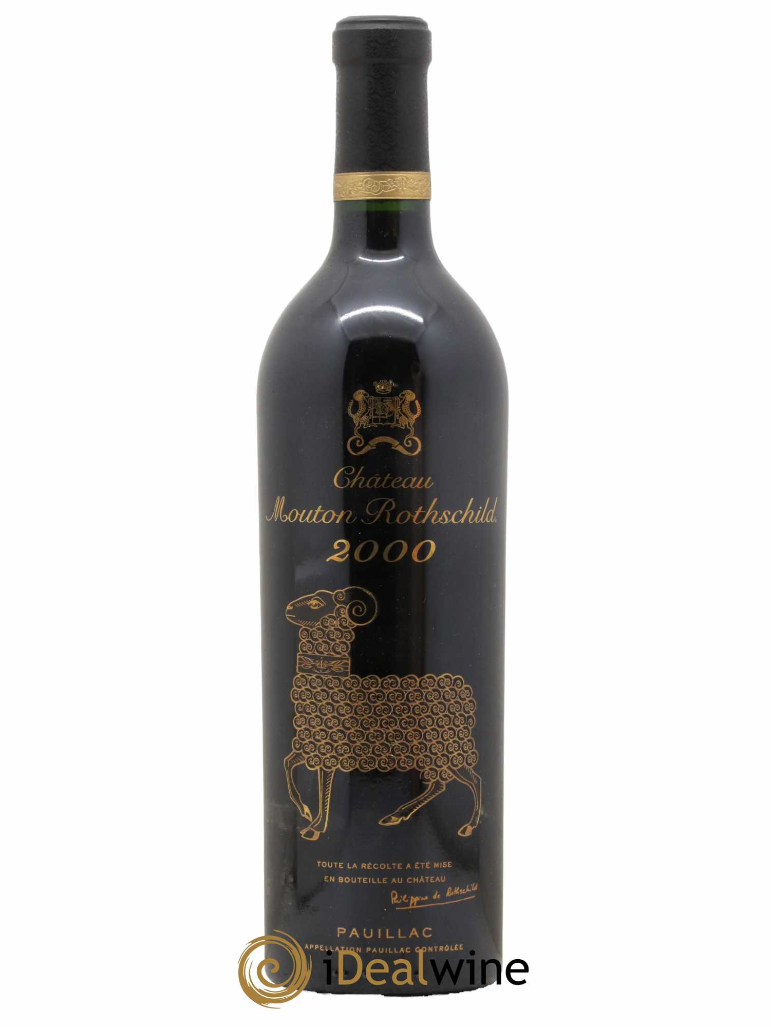 Château Mouton Rothschild 1er Grand Cru Classé 2000 - Lot de 1 bouteille - 0