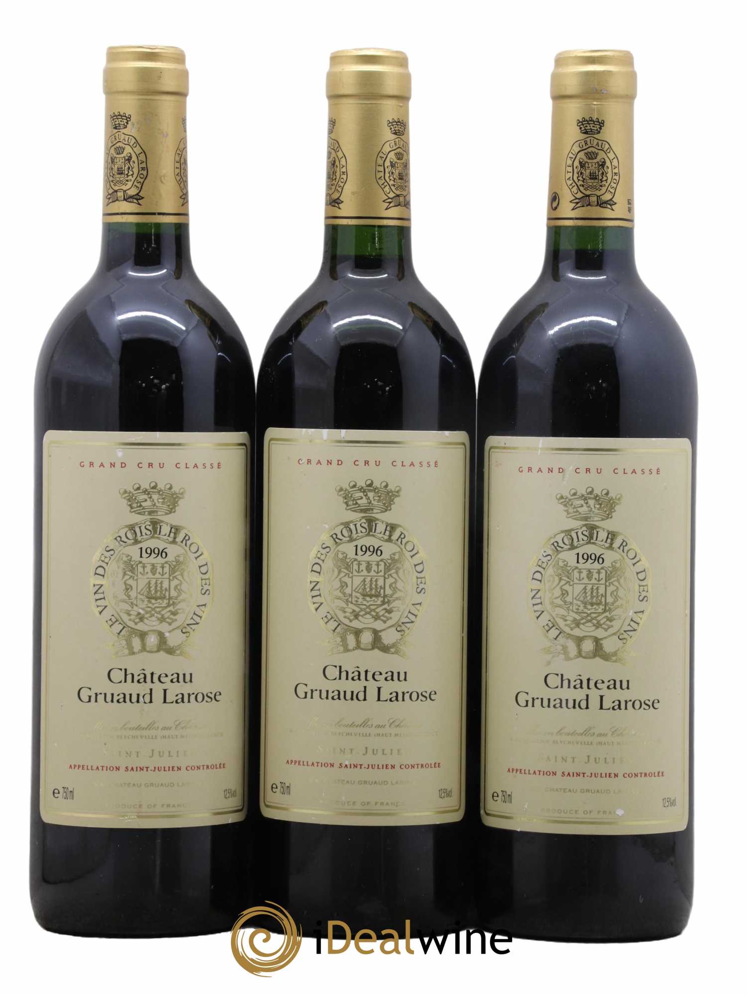 Château Gruaud Larose 2ème Grand Cru Classé 1996 - Lot de 3 bouteilles - 0