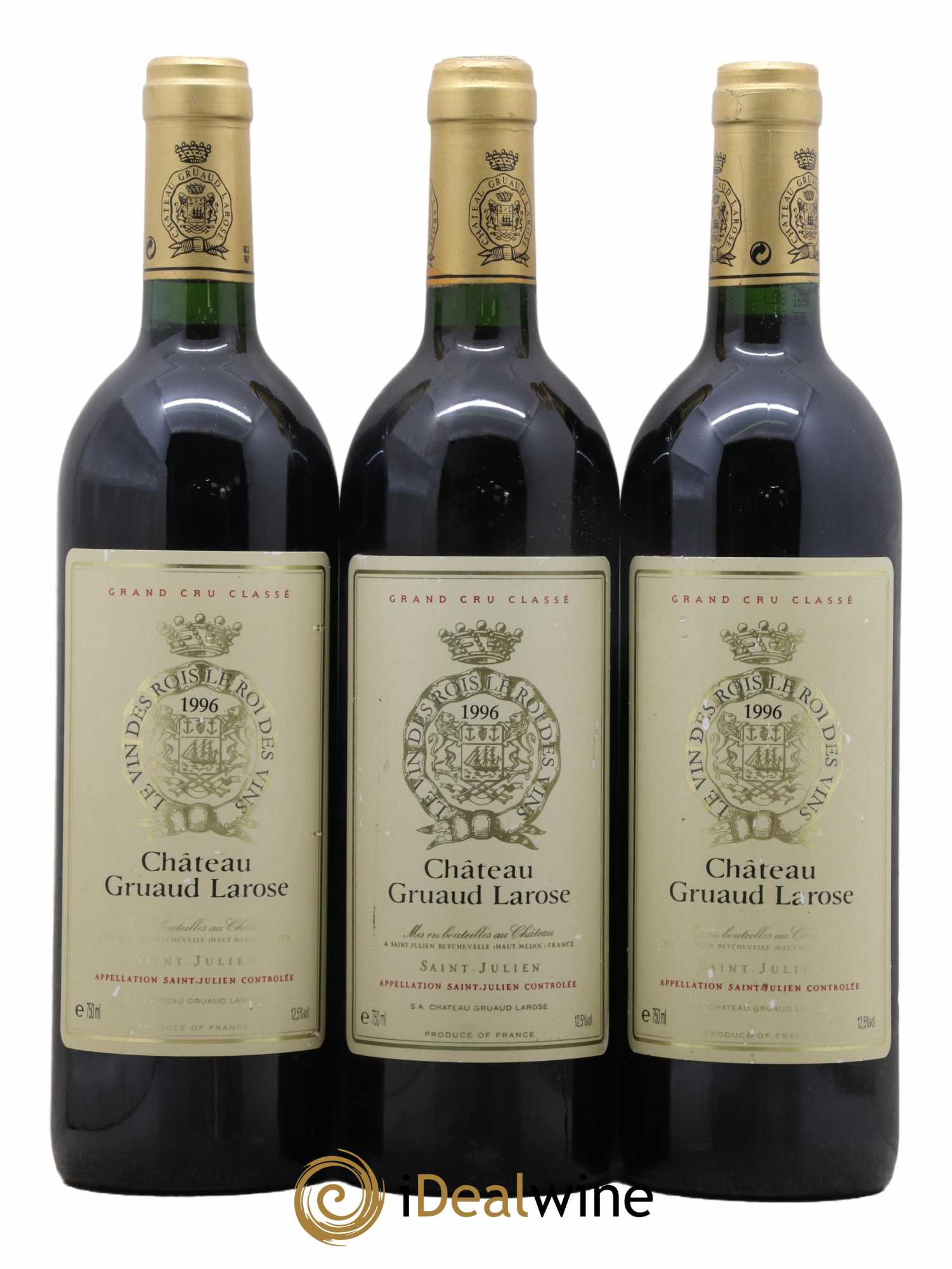 Château Gruaud Larose 2ème Grand Cru Classé 1996 - Lot de 3 bouteilles - 0