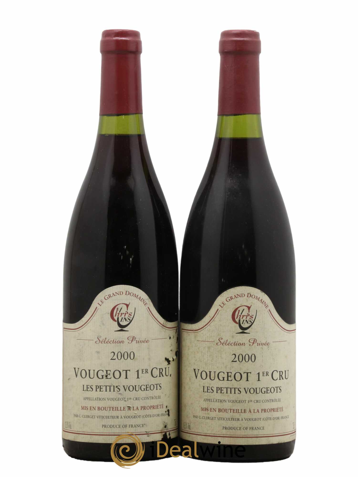 Vougeot 1er Cru Les Petits Vougeot Christian Clerget 2000 - Lot de 2 bouteilles - 0