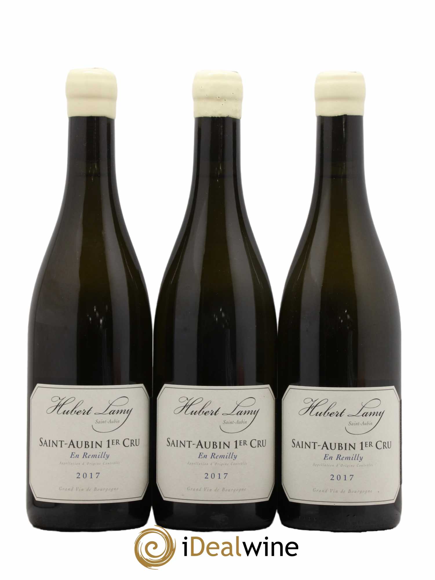 Saint-Aubin 1er Cru En Rémilly Hubert Lamy 2017 - Lot de 3 bouteilles - 0