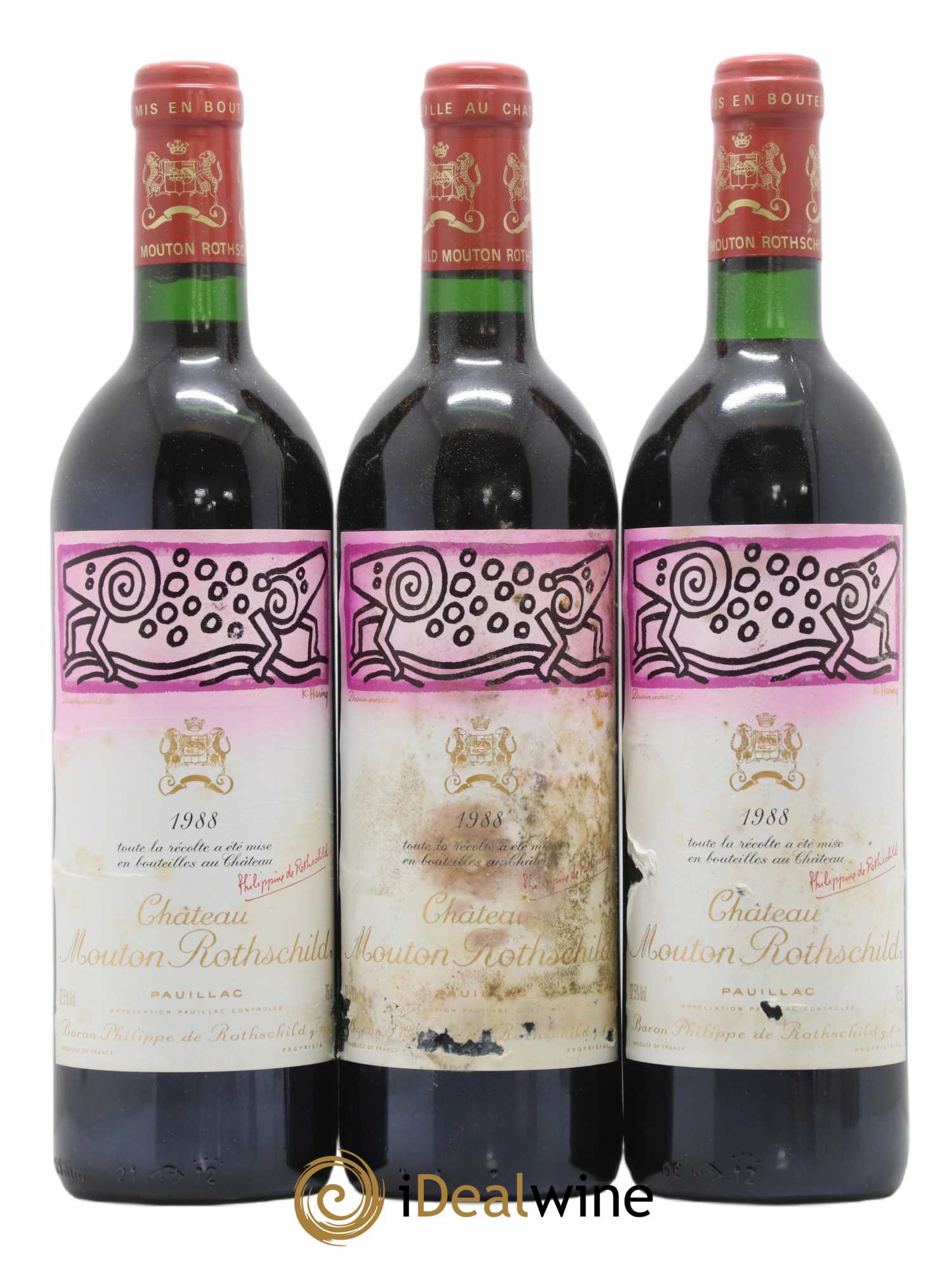 Château Mouton Rothschild 1er Grand Cru Classé 1988 - Lot of 12 bottles - 3