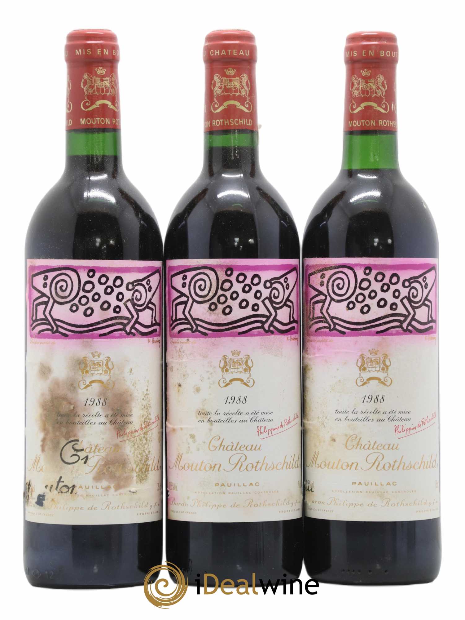 Château Mouton Rothschild 1er Grand Cru Classé 1988 - Lot of 12 bottles - 4
