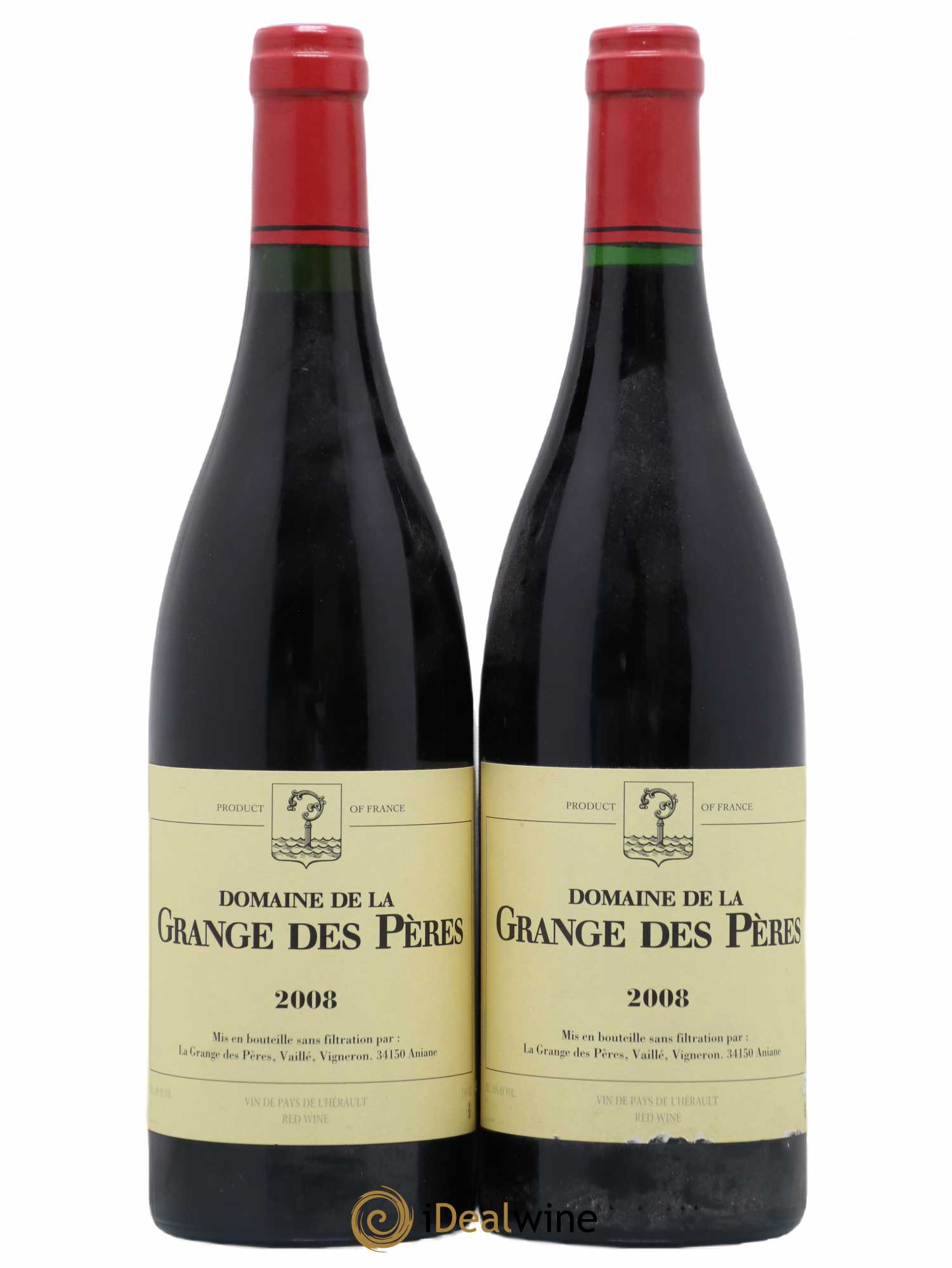 Pays d'Hérault Grange des Pères Laurent Vaillé 2008 - Lot de 2 bouteilles - 0
