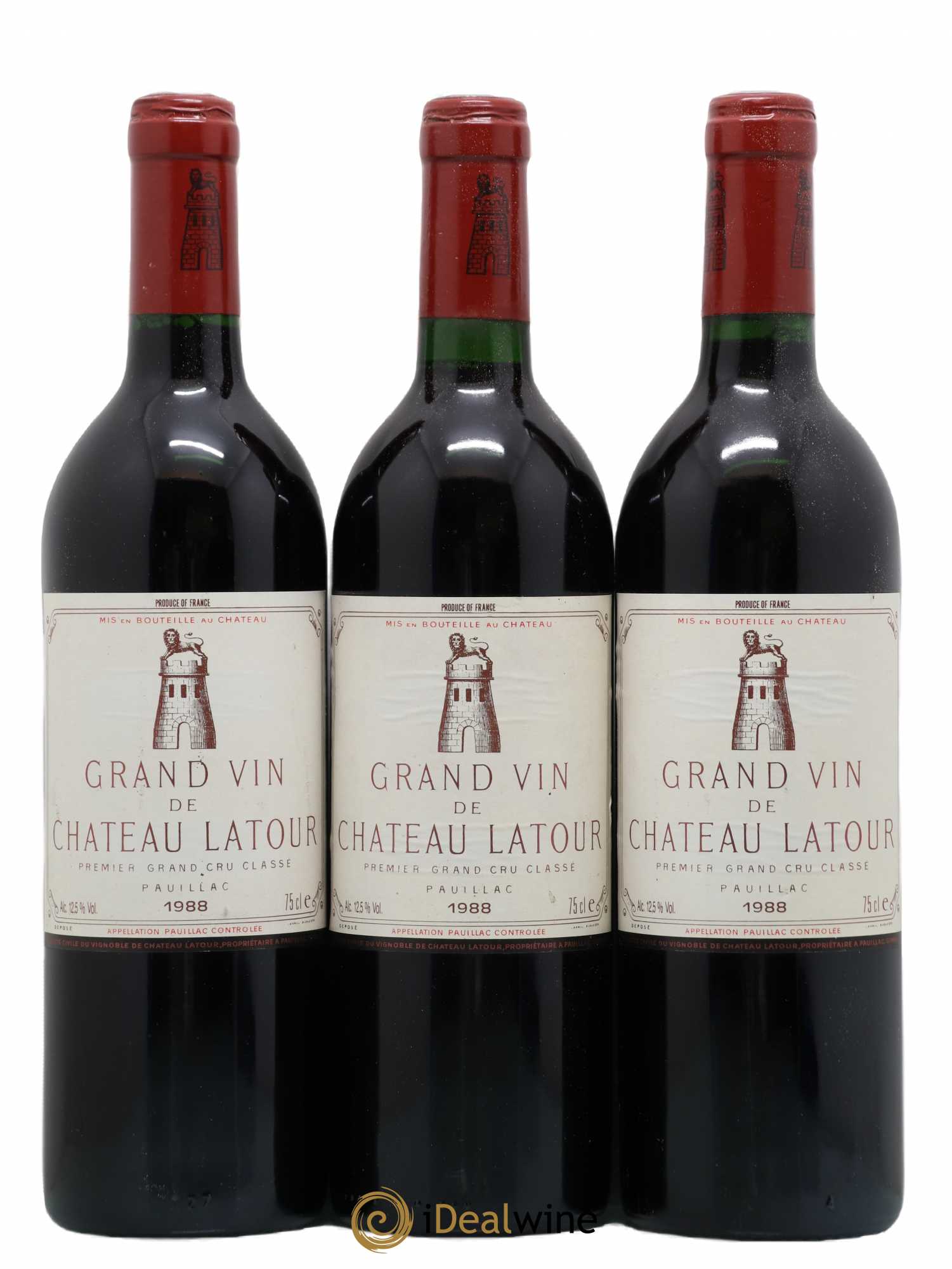Château Latour 1er Grand Cru Classé 1988 - Lot de 3 bouteilles - 0