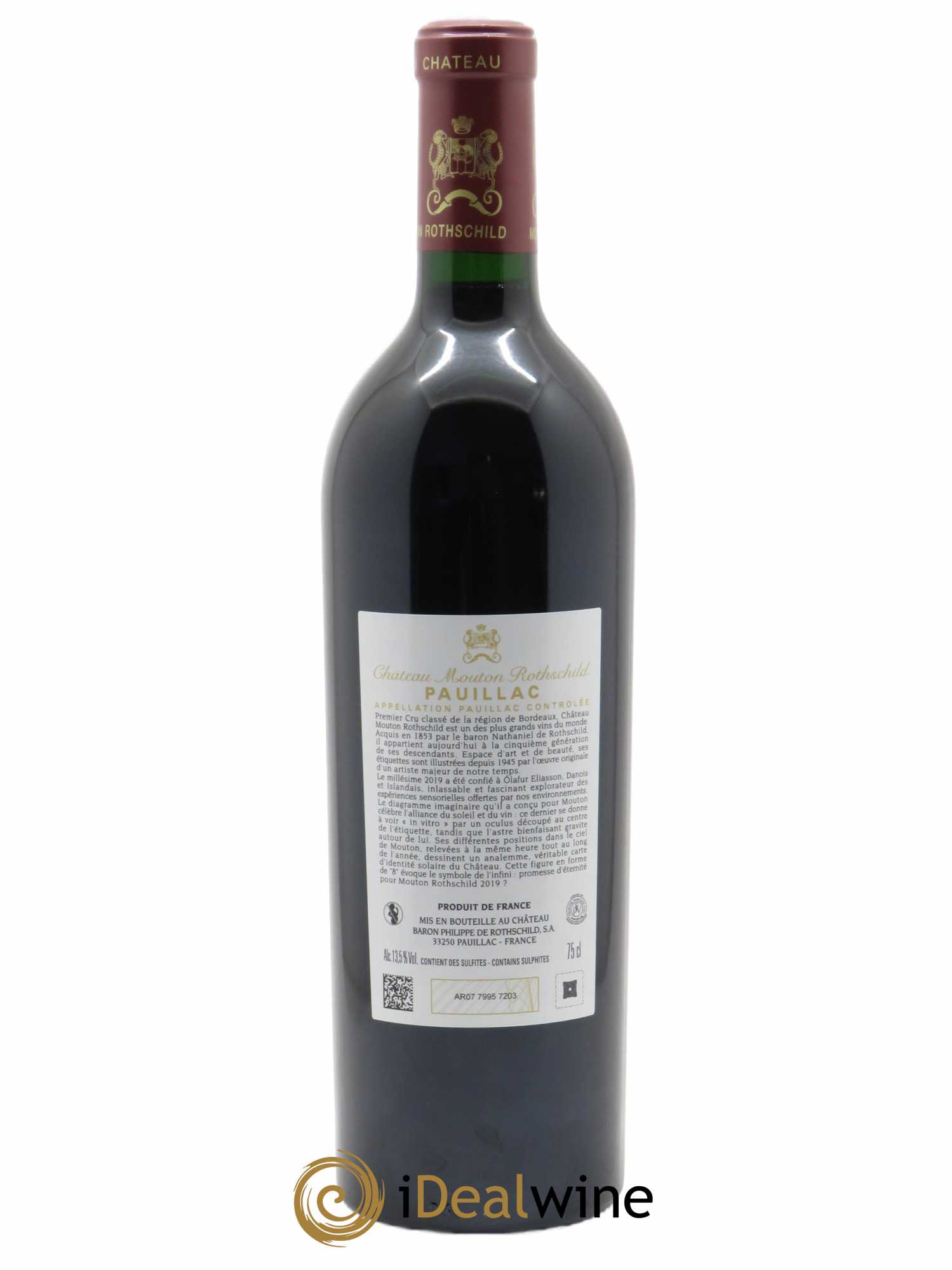 Château Mouton Rothschild 1er Grand Cru Classé (OWC if 3 bts) 2019 - Lot of 1 bottle - 1