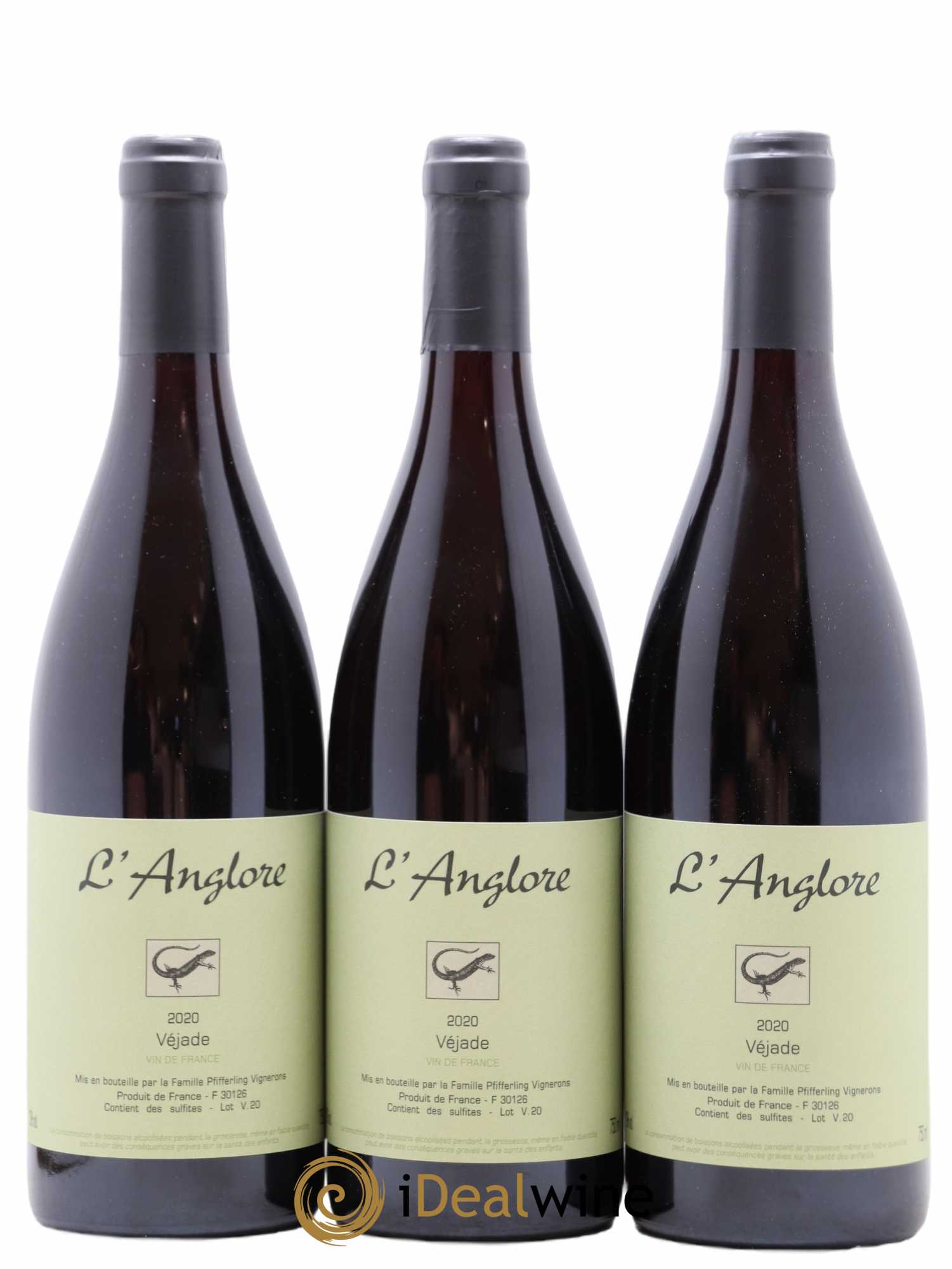 Vin de France Véjade L'Anglore 2020 - Lot de 3 bouteilles - 0