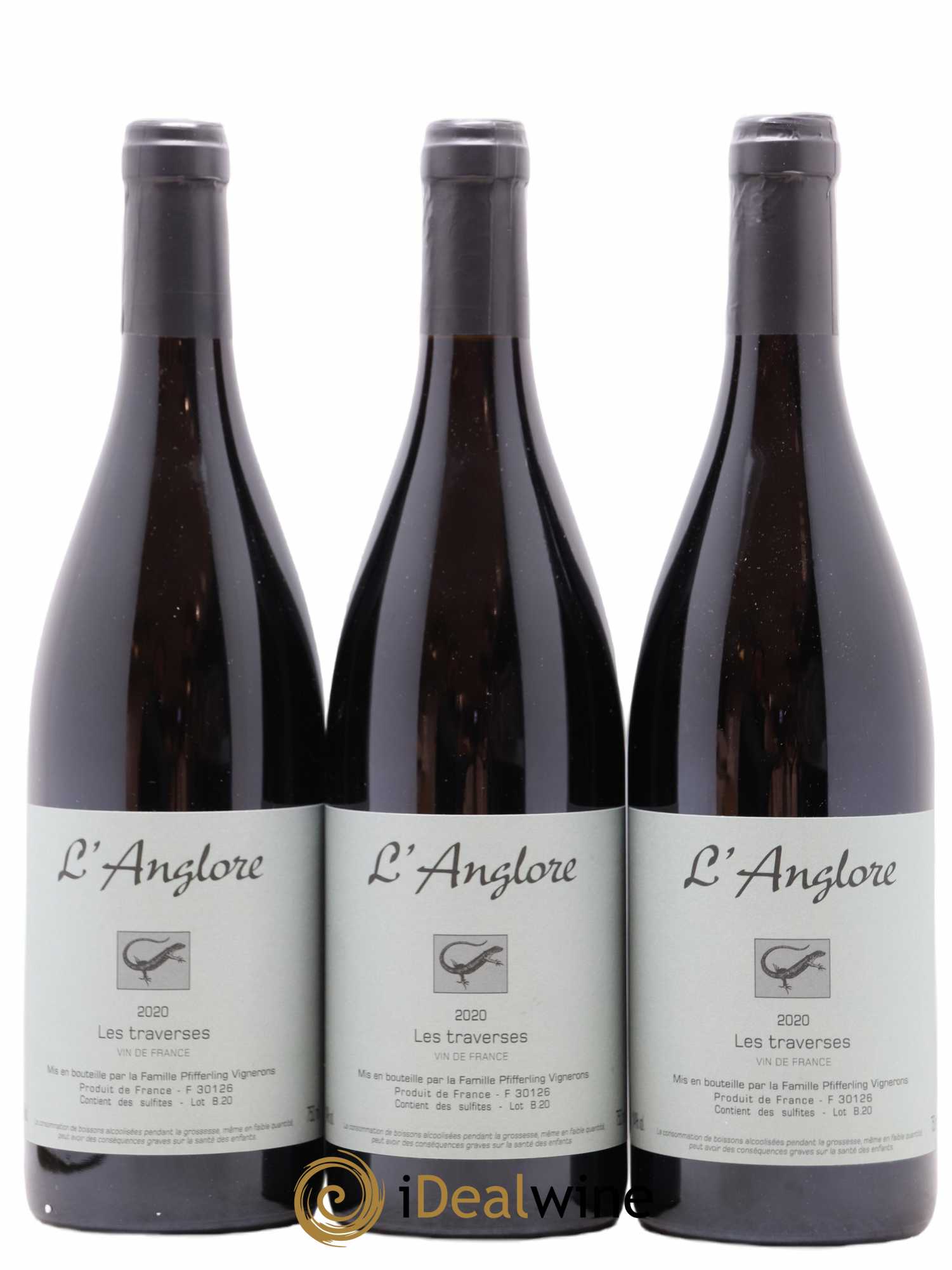 Vin de France Les Traverses L'Anglore 2020 - Lot de 3 bouteilles - 0