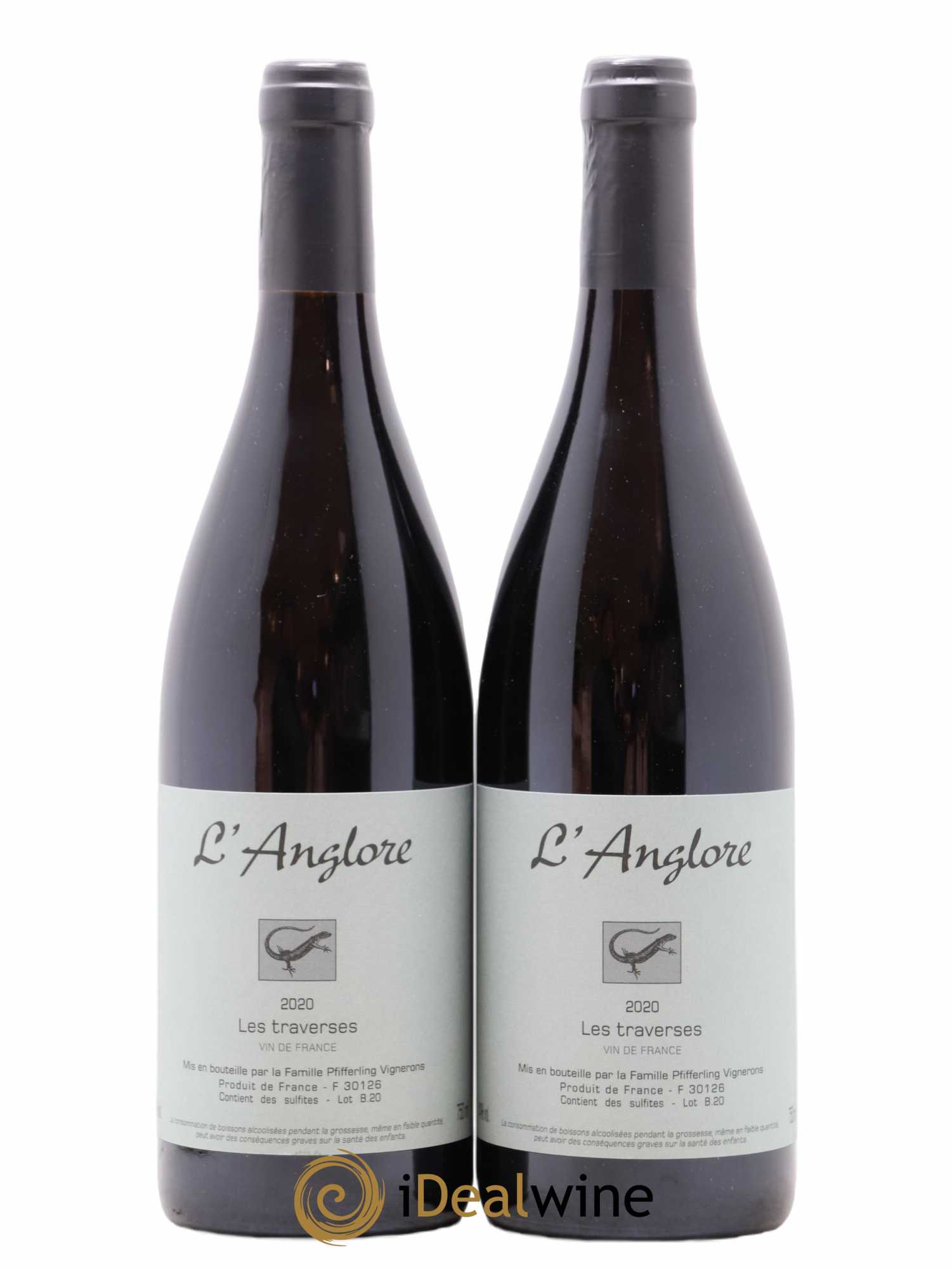 Vin de France Les Traverses L'Anglore 2020 - Lot de 2 bouteilles - 0
