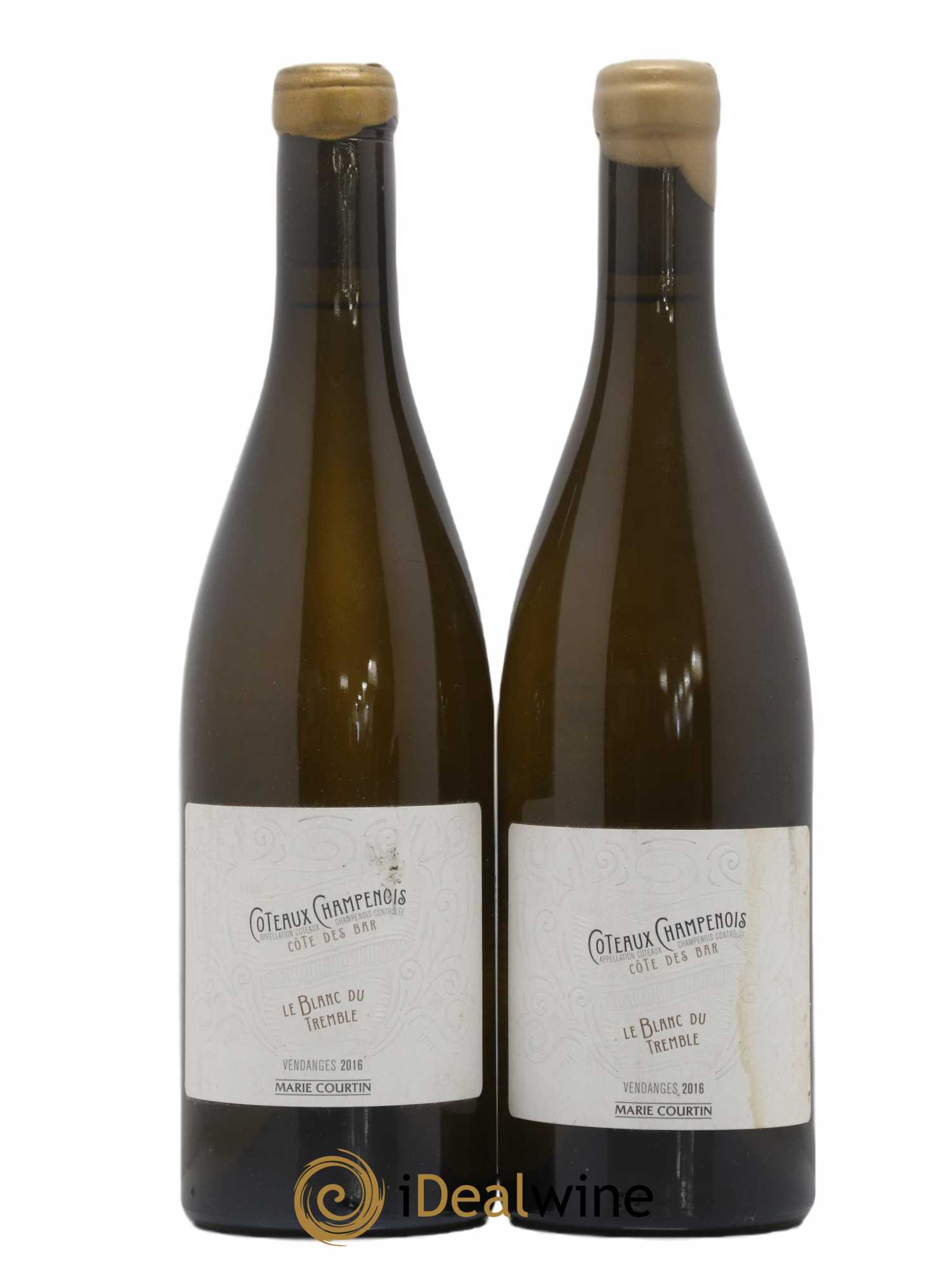 Coteaux Champenois Côte des Bar Le blanc du tremble Marie Courtin 2016 - Lot of 2 bottles - 0