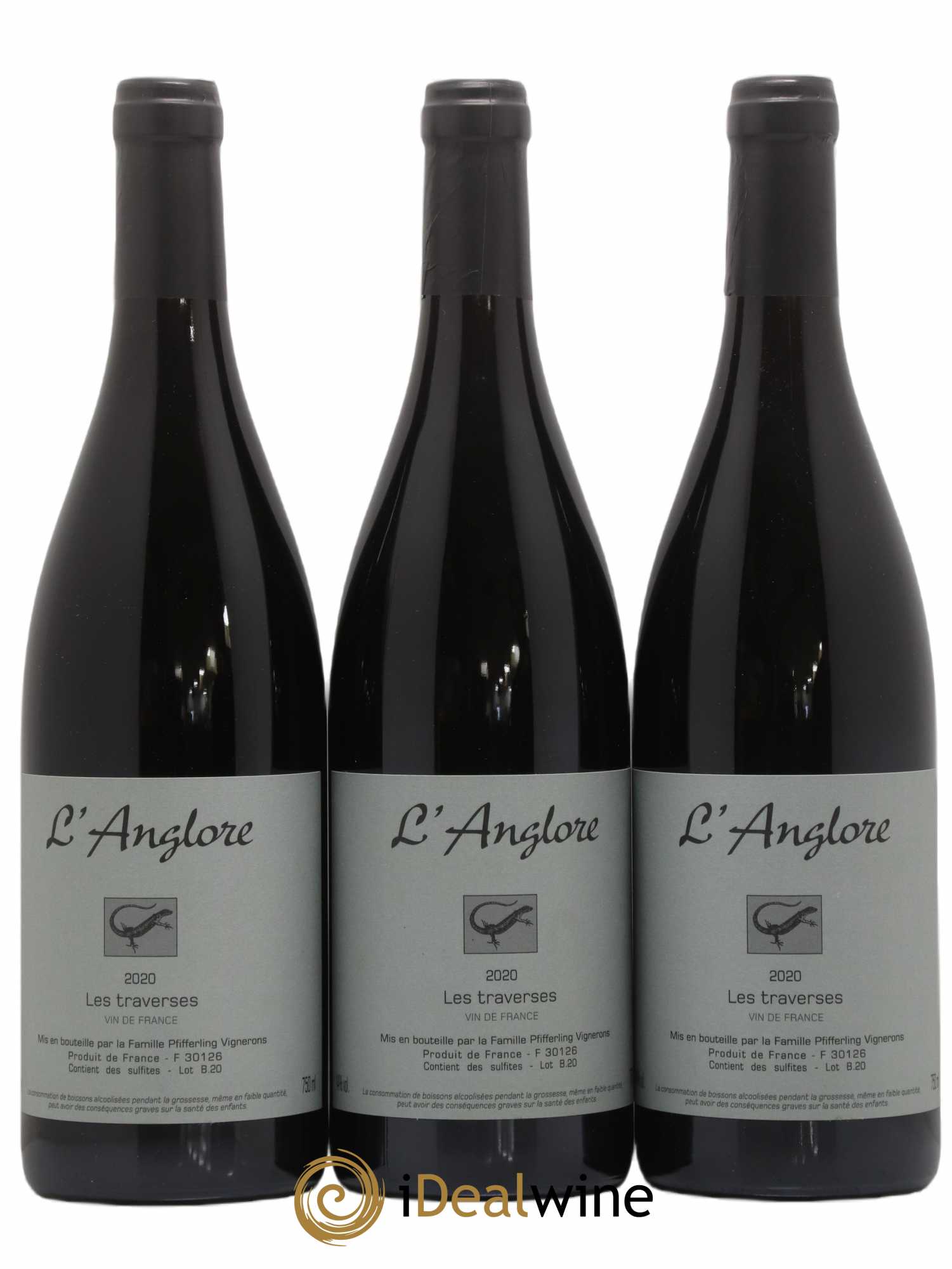 Vin de France Les Traverses L'Anglore 2020 - Lot de 3 bouteilles - 0
