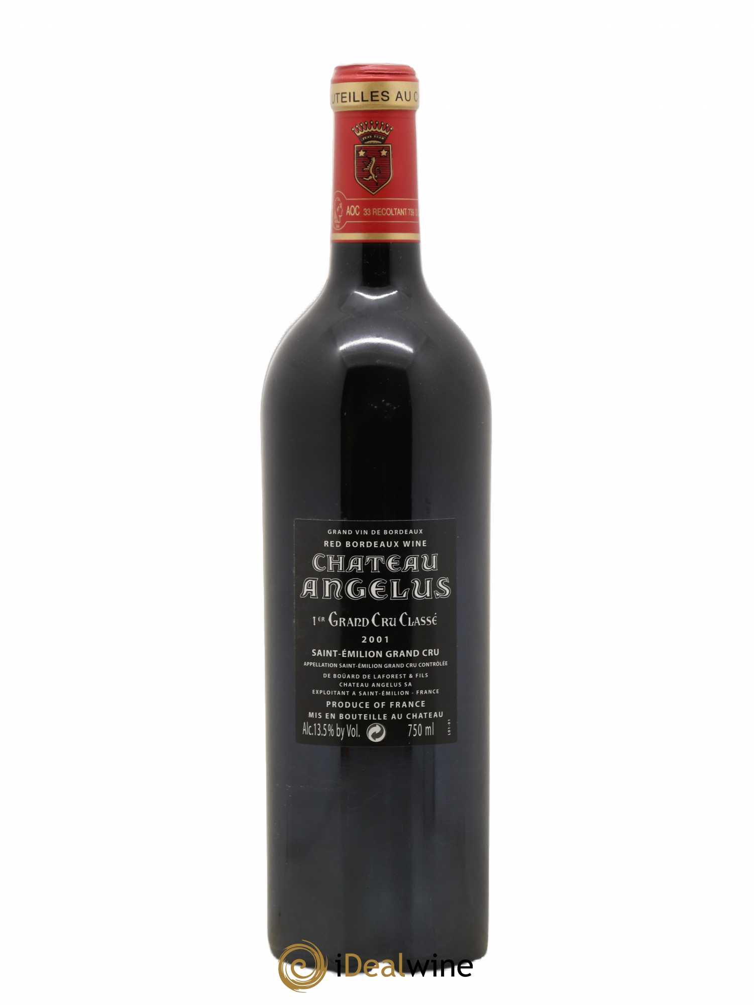 Château Angélus 1er Grand Cru Classé A 2001 - Lot de 1 bouteille - 1