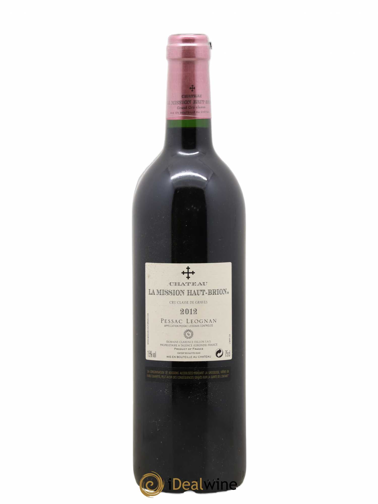 Château la Mission Haut-Brion Cru Classé de Graves 2012 - Lot de 1 bouteille - 1