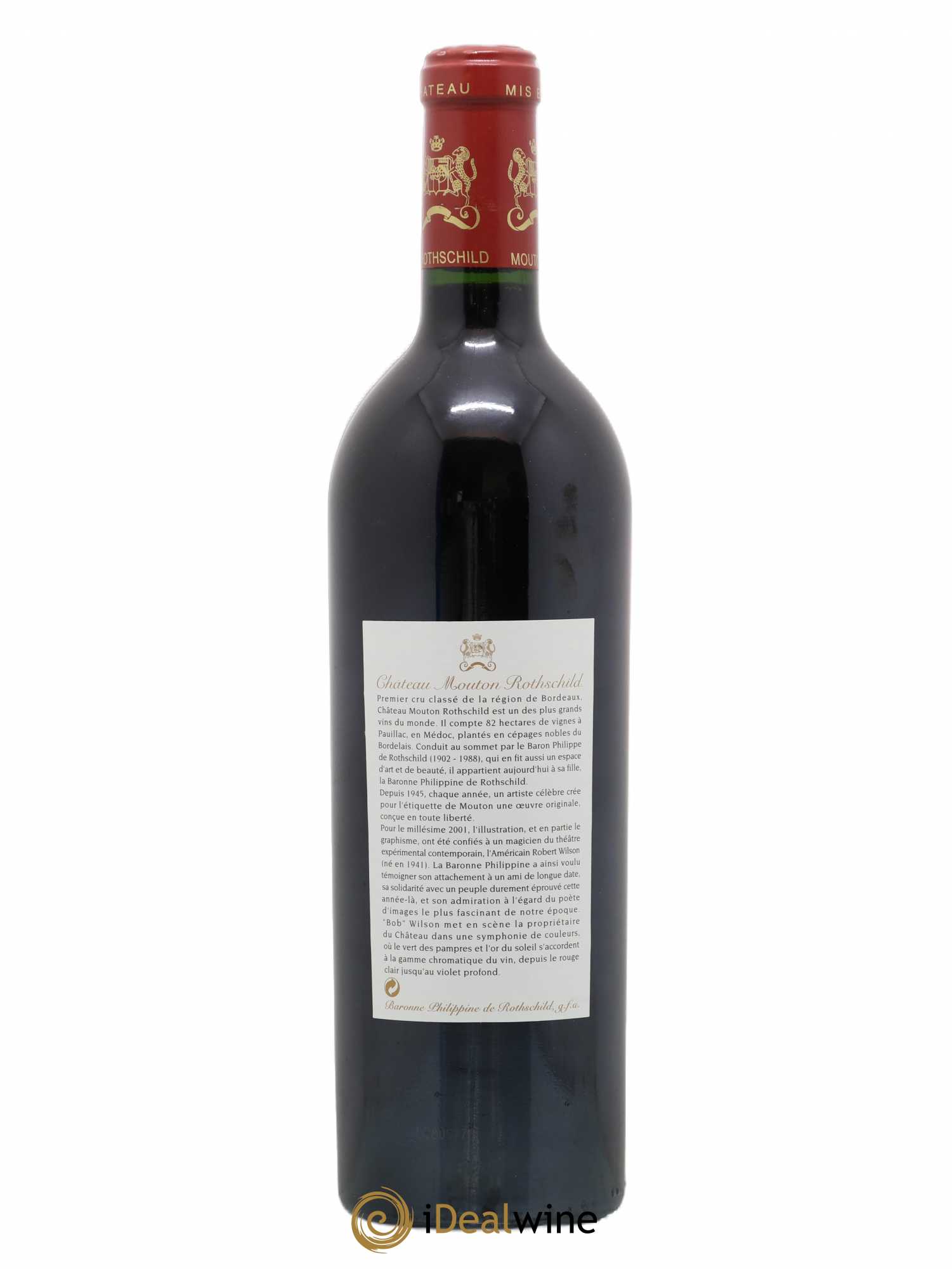 Château Mouton Rothschild 1er Grand Cru Classé 2001 - Lot de 1 bouteille - 1