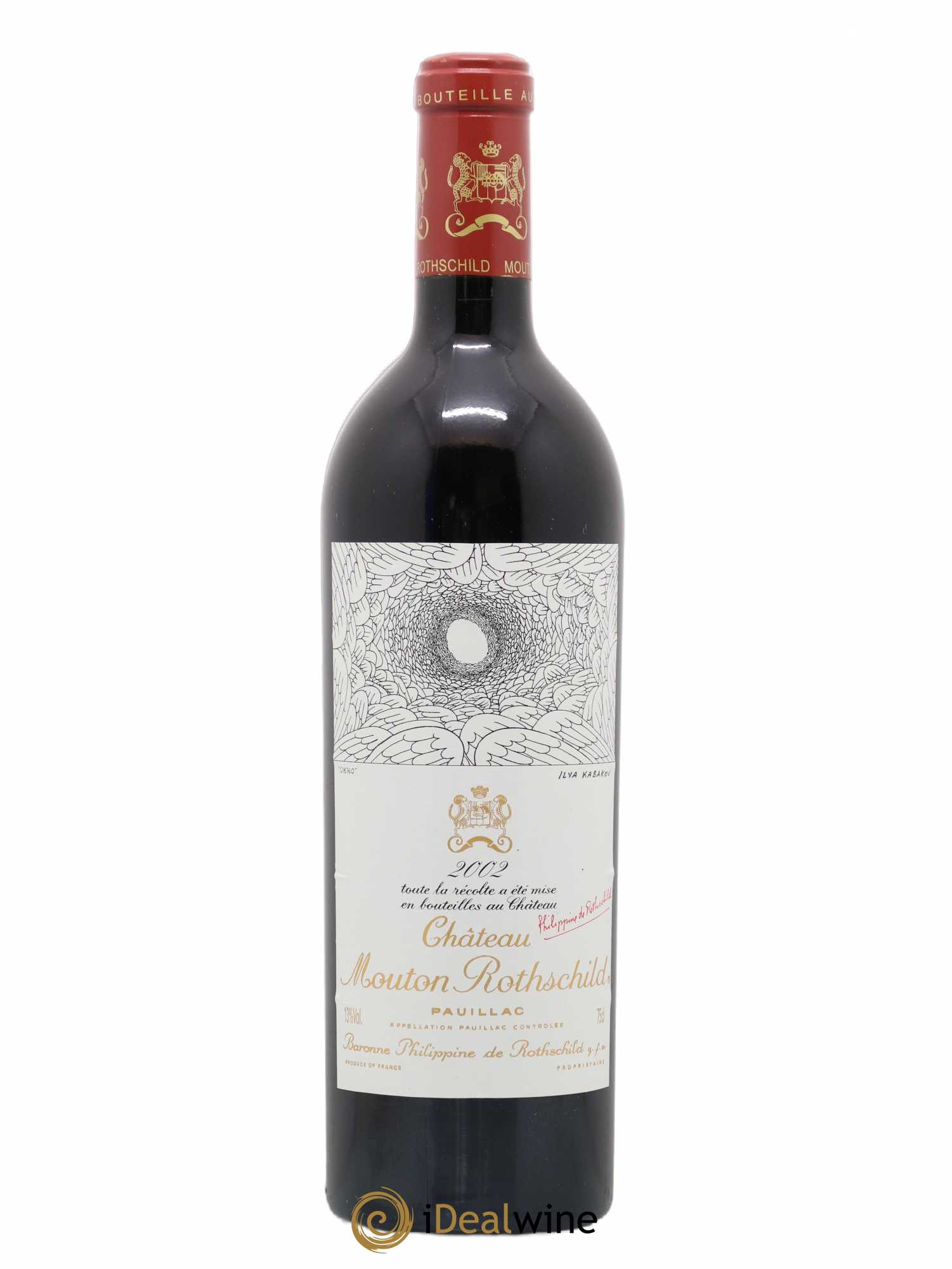 Château Mouton Rothschild 1er Grand Cru Classé 2002 - Lot de 1 bouteille - 0