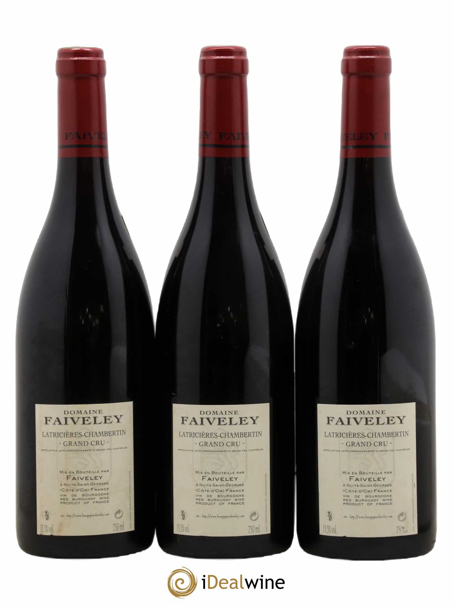 Latricières-Chambertin Grand Cru Faiveley 2008 - Lot of 3 bottles - 1