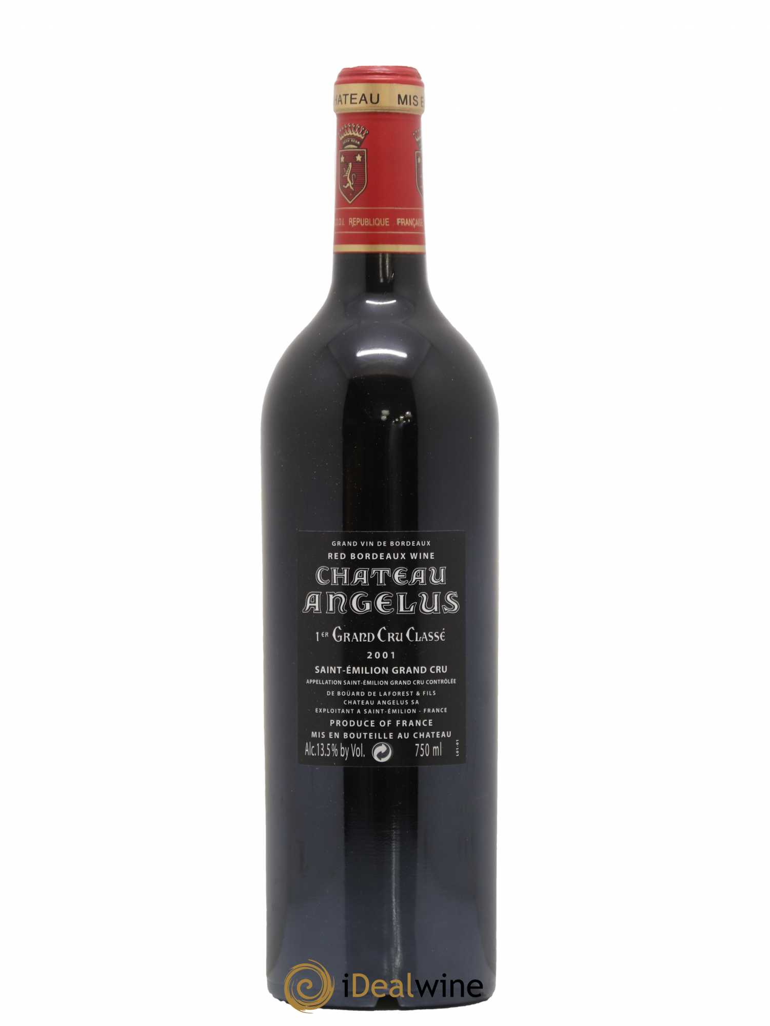 Château Angélus 1er Grand Cru Classé A 2001 - Lot de 1 bouteille - 1