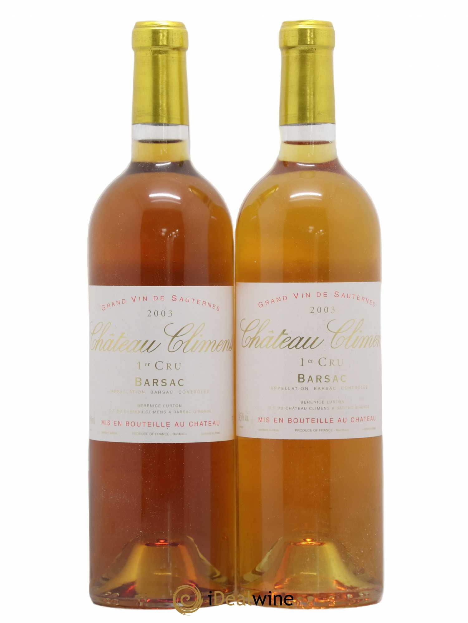 Château Climens 1er Grand Cru Classé 2003 - Lotto di 2 bottiglie - 0
