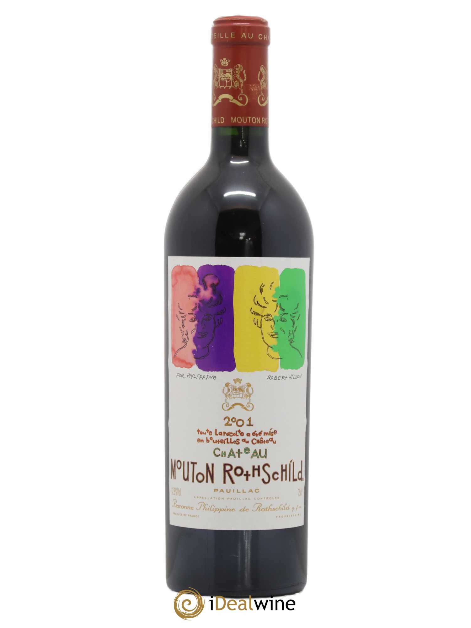 Château Mouton Rothschild 1er Grand Cru Classé 2001 - Lot de 1 bouteille - 0