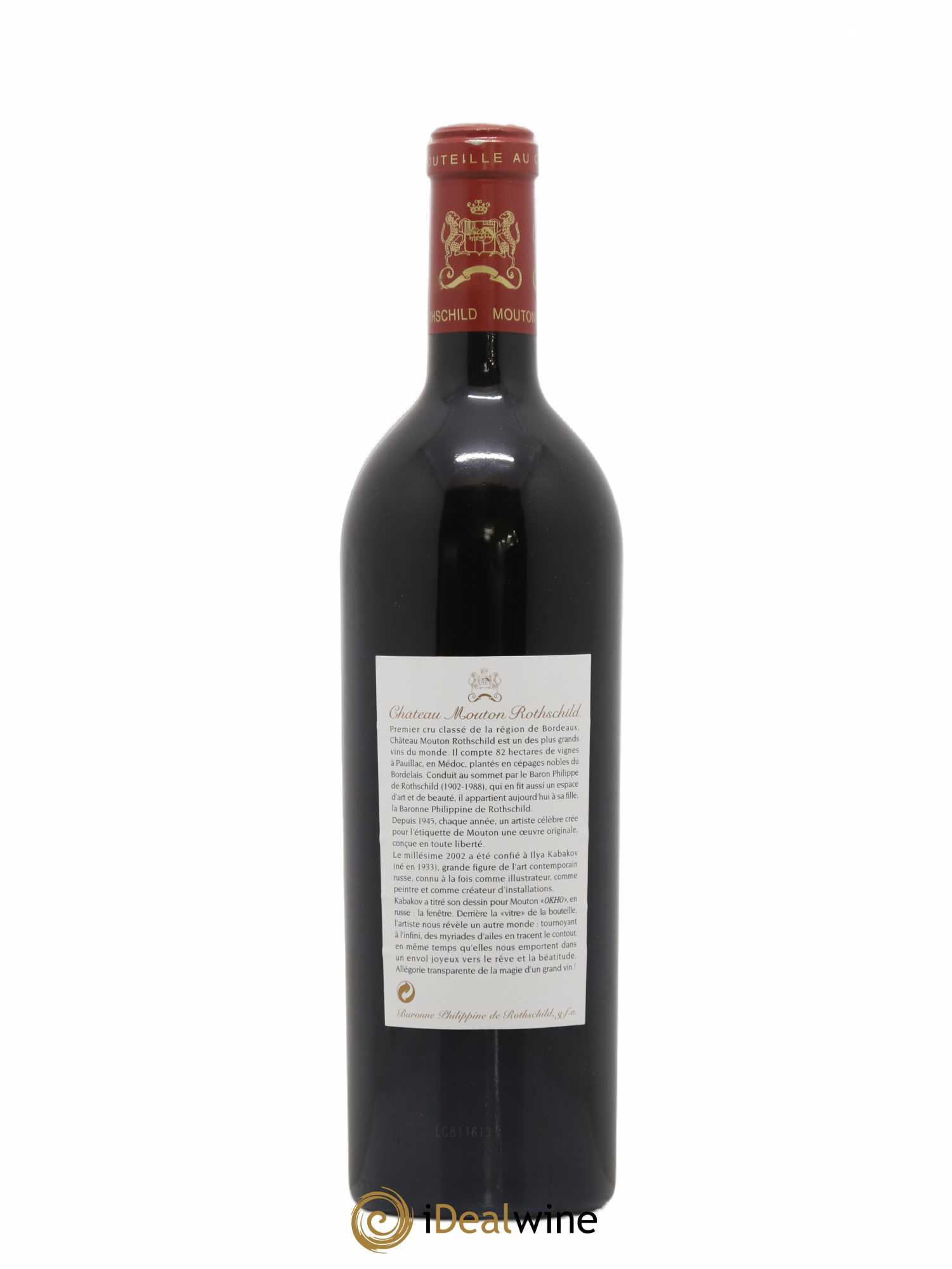 Château Mouton Rothschild 1er Grand Cru Classé 2002 - Lot de 1 bouteille - 1