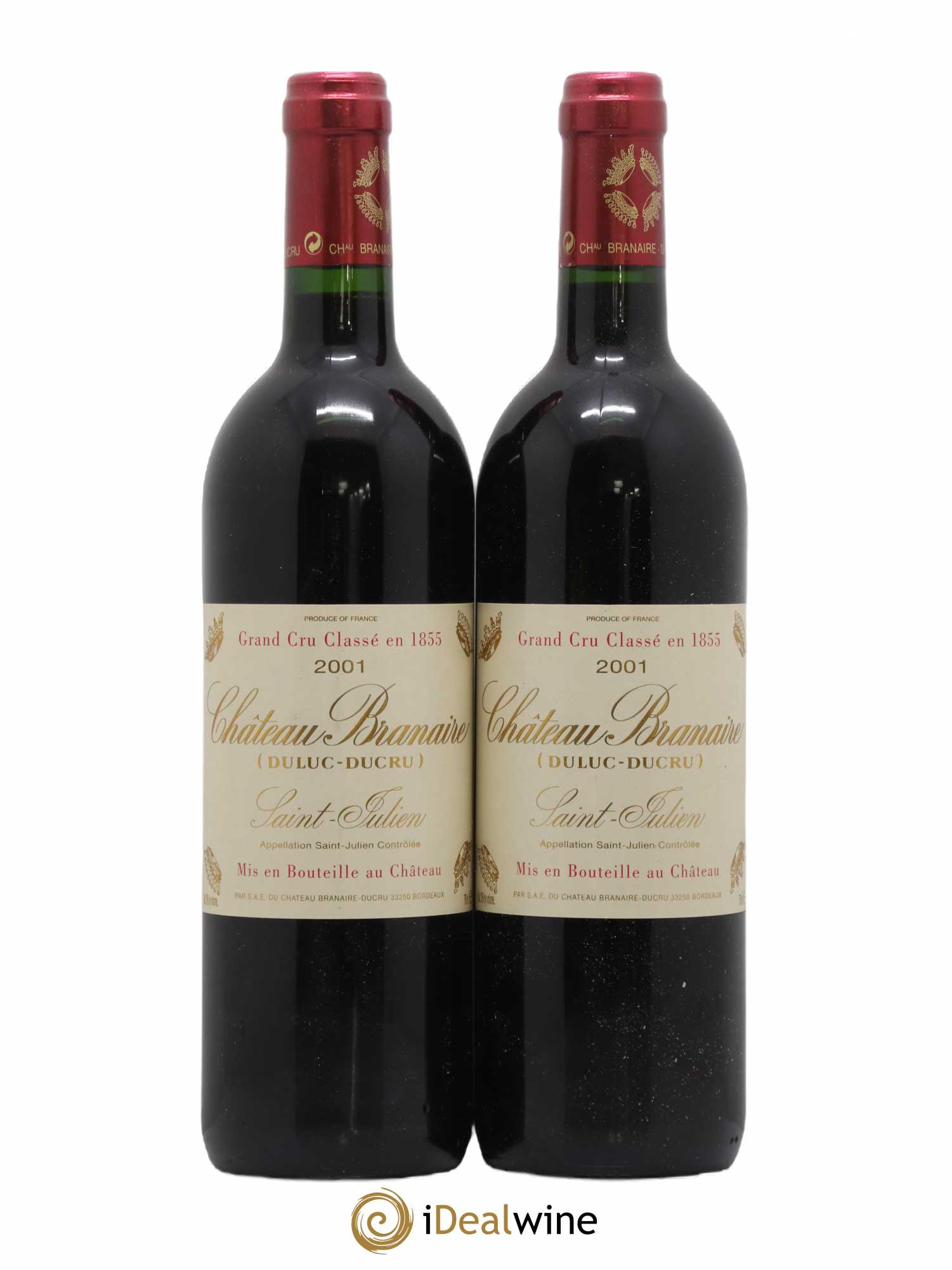 Château Branaire Ducru 4ème Grand Cru Classé 2001 - Lot de 2 bouteilles - 0