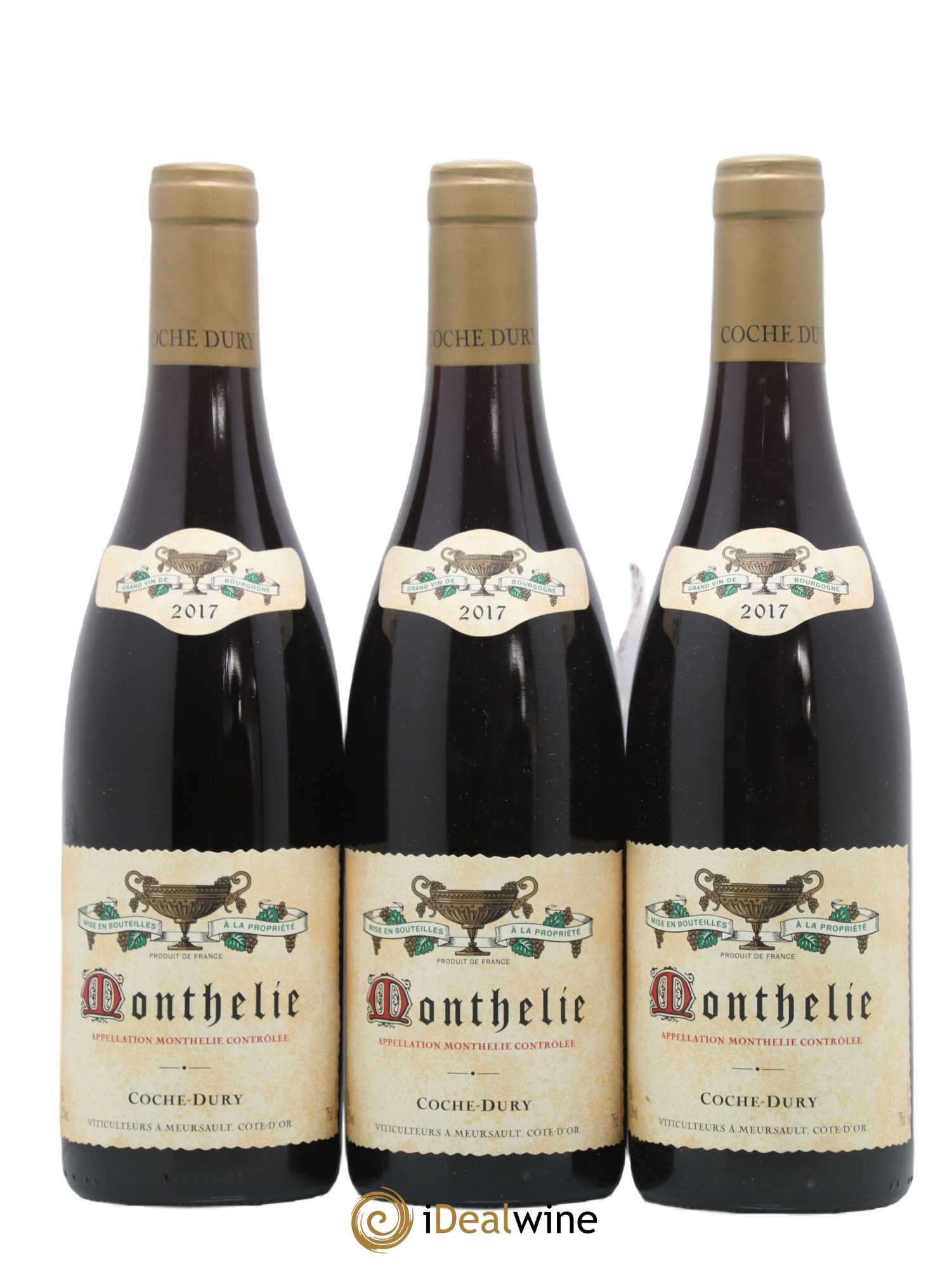 Monthélie Coche Dury (Domaine) 2017 - Lot de 3 bouteilles - 0