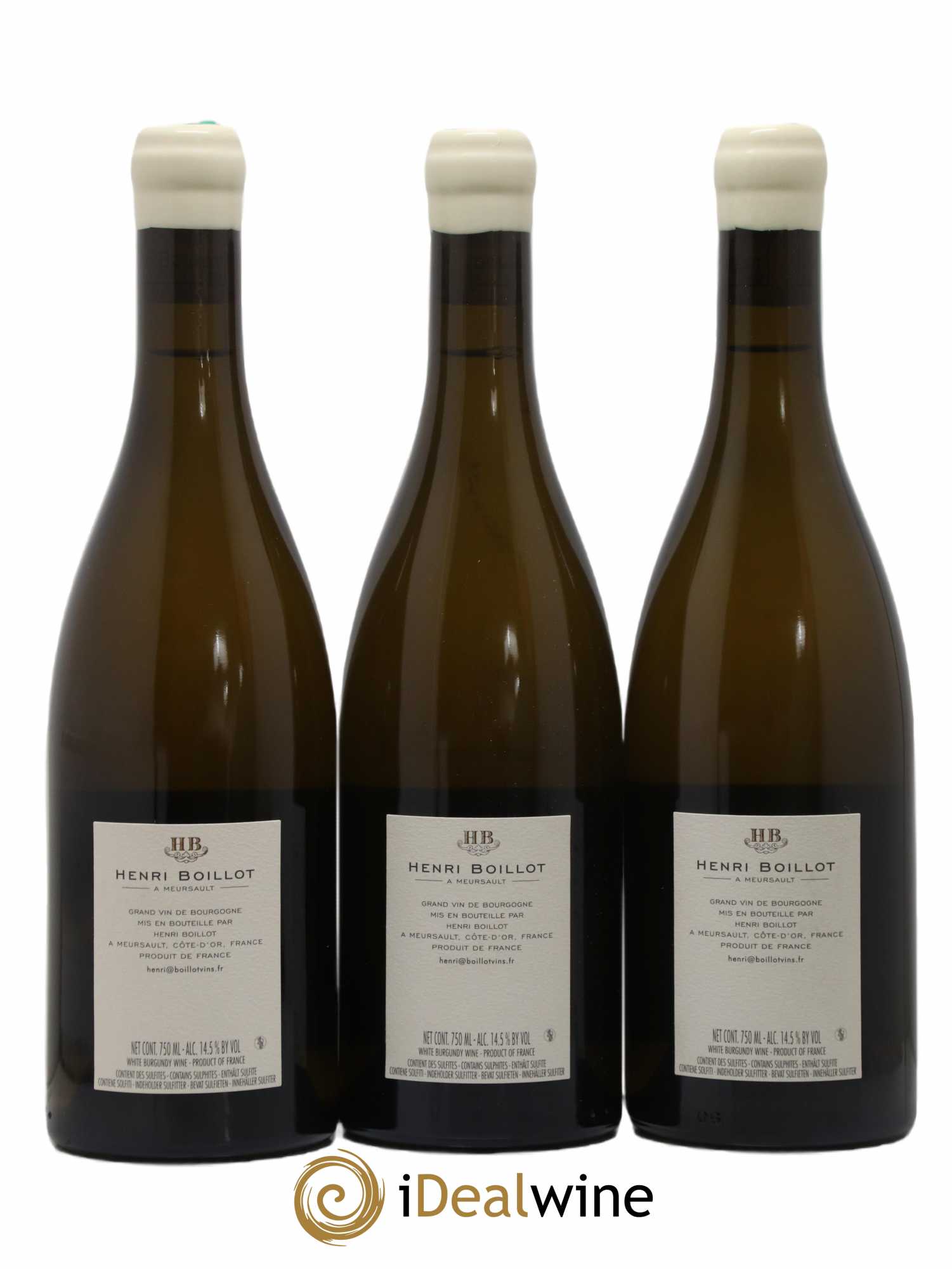 Meursault 1er Cru Clos Richemont Monopole Domaine Henri Boillot 2019 - Lot de 3 bouteilles - 1