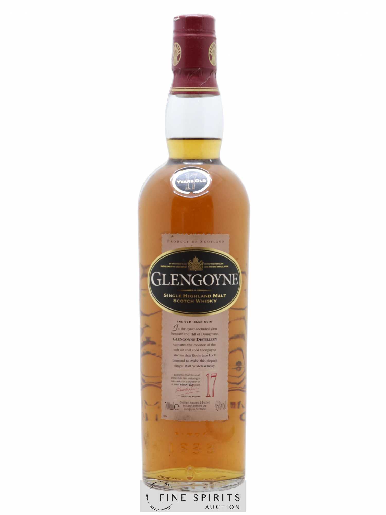 Glengoyne 17 years Of. - Lot de 1 bouteille - 0
