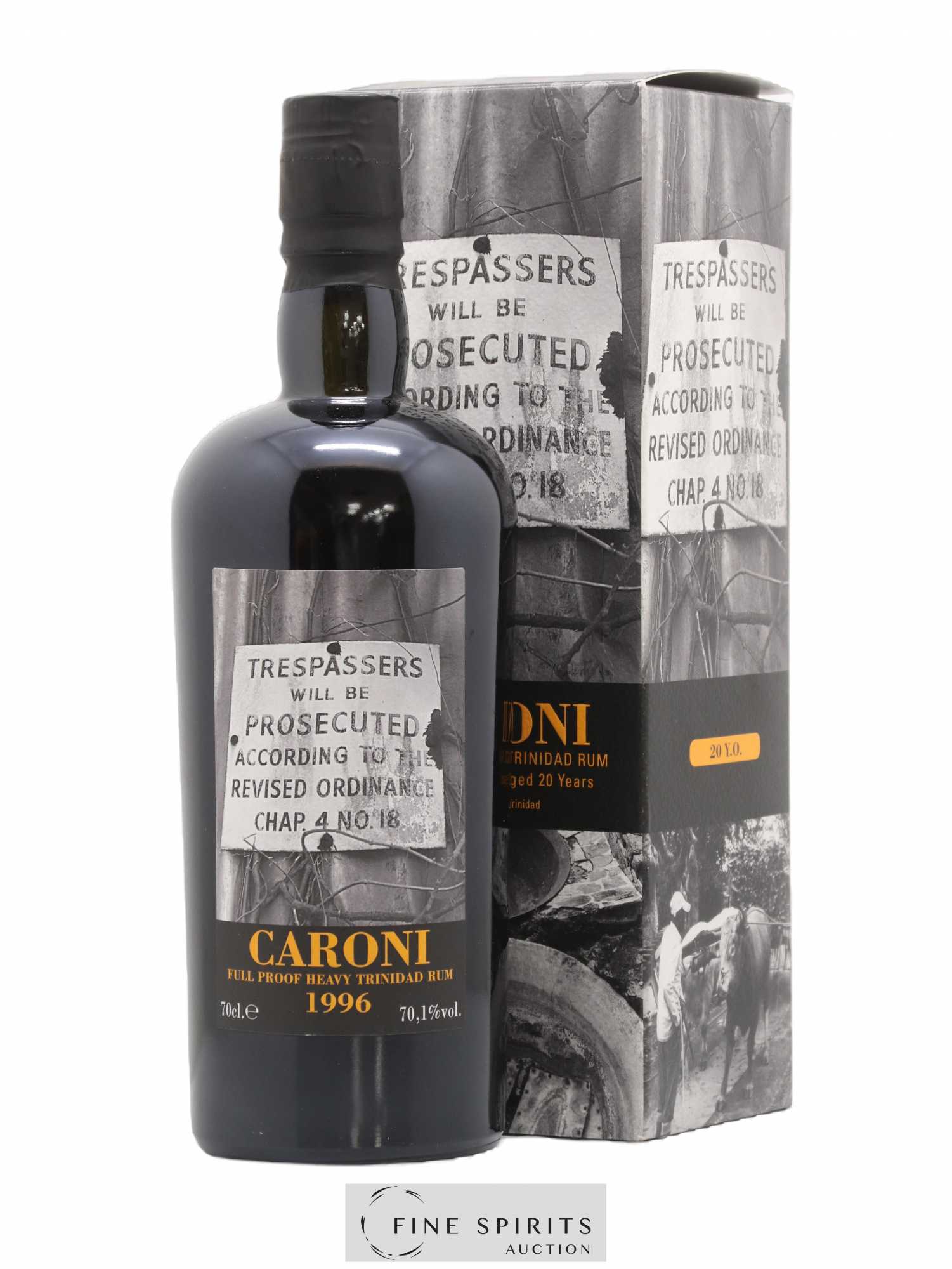 Caroni 20 years 1996 Velier Trespassers 35th Release - 3038 bottles - bottled 2016 Full Proof - Lot de 1 bouteille - 0