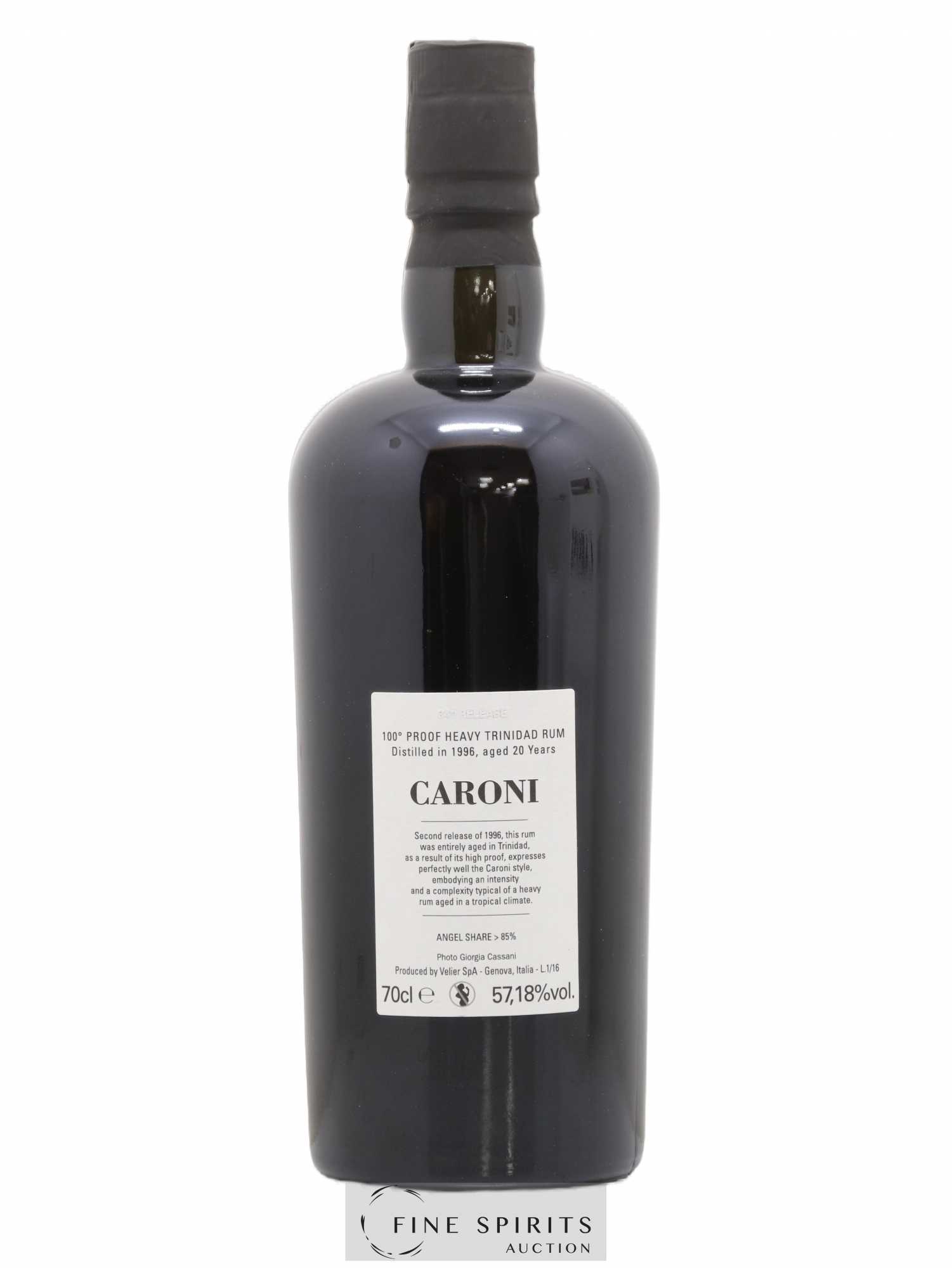 Caroni 20 years 1996 Velier The Heavy Wall 100° Proof 34th Release - One of 3800 - bottled 2016 Special Release - Lot de 1 bouteille - 2