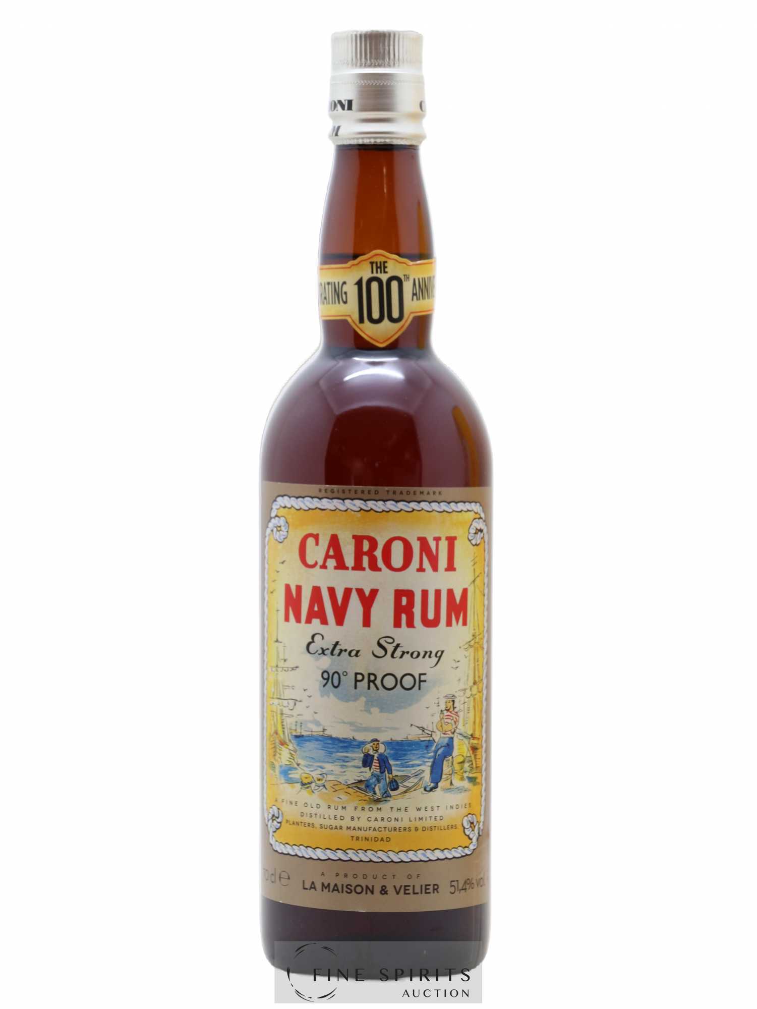 Caroni 18 years Velier Navy Rum 90° Proof - bottled 2018 Celebrating the 100th Anniversary Extra Strong - Lot of 1 bottle - 1